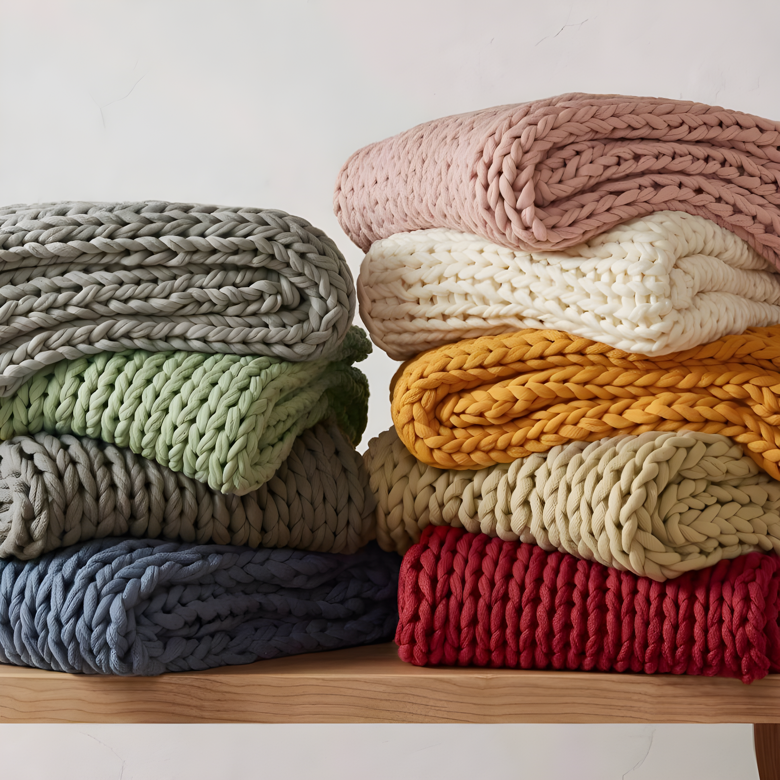 Kelly Clarkson Home Madison Hand Made Chunky Double Knit Throw Blanket