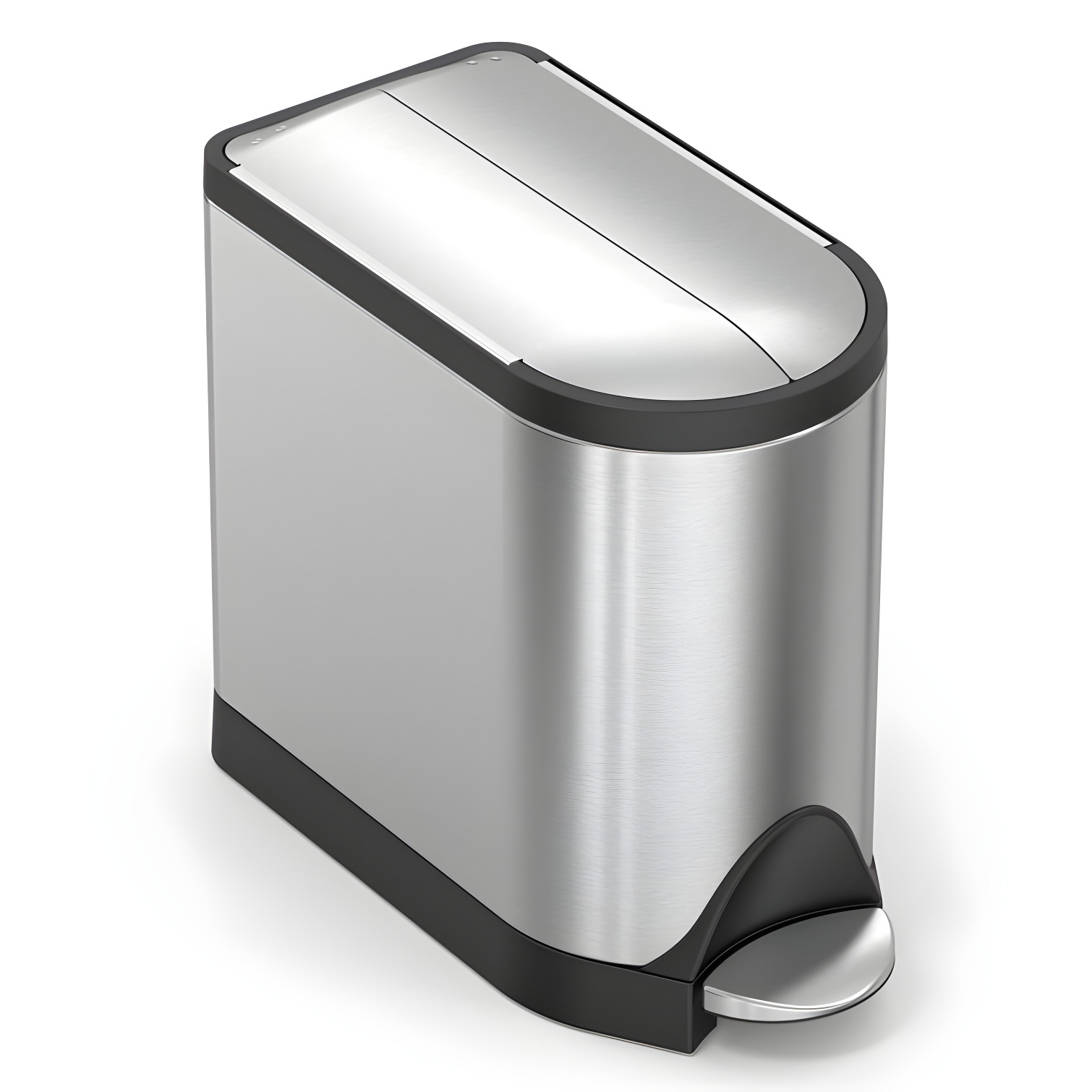 simplehuman ® Brushed Metal Butterfly Trash Can