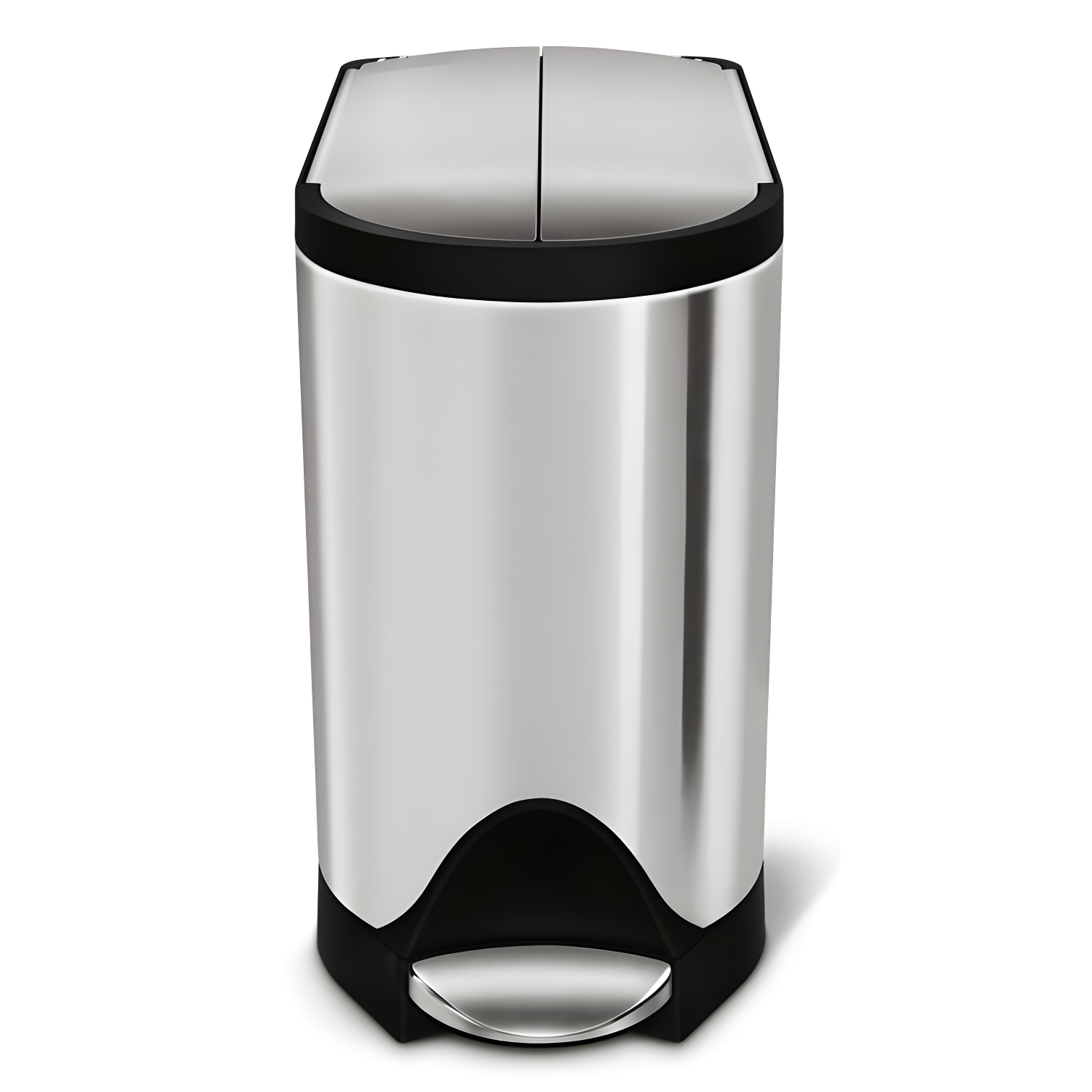 simplehuman ® Brushed Metal Butterfly Trash Can
