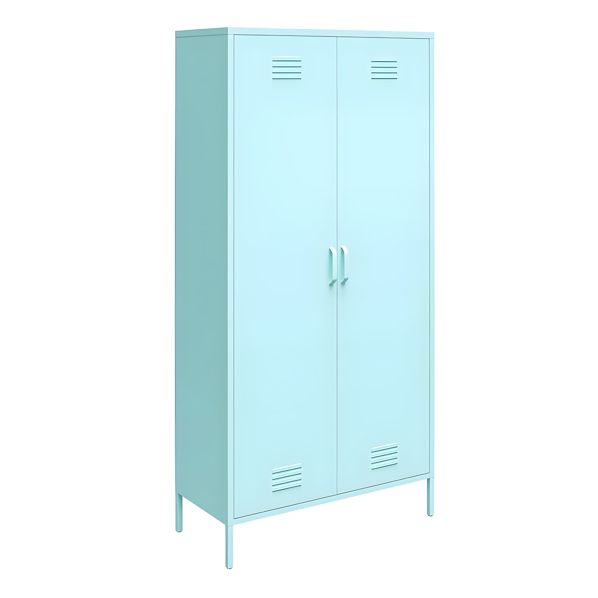 Cache 2 Door Tall Metal Locker Style Storage Cabinet