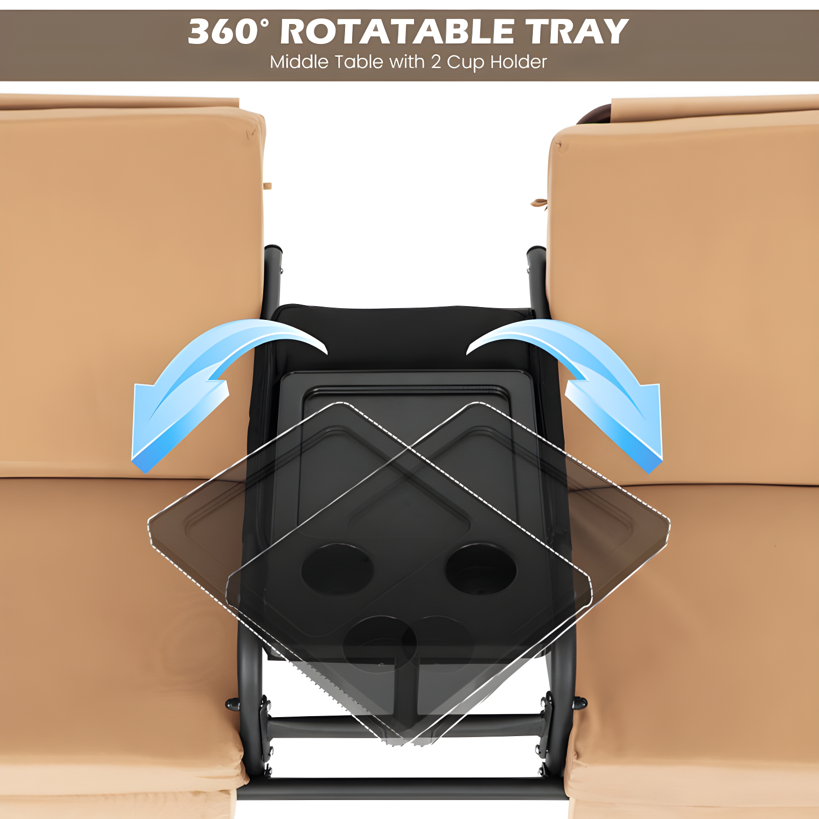 Porch Swing Chair With Adjustable Canopy