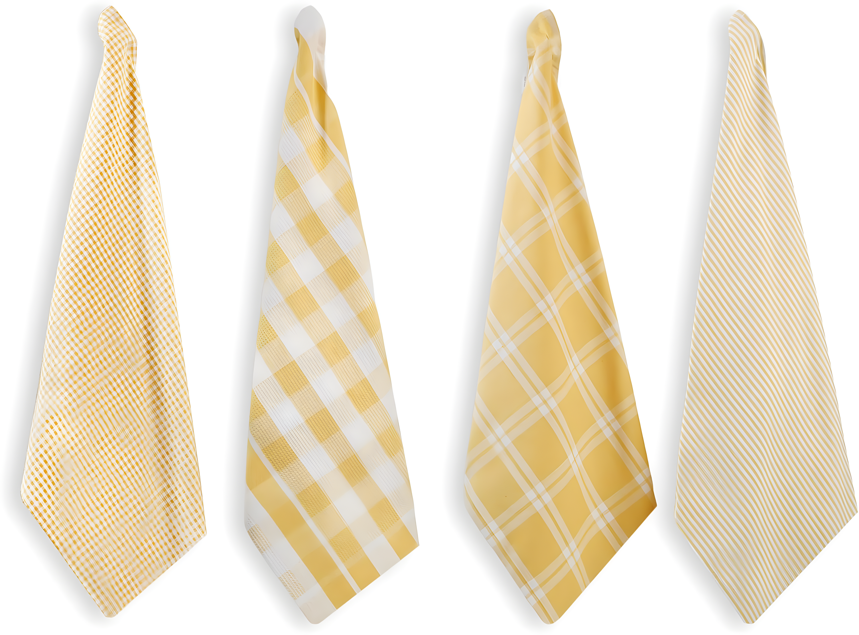 KAF Home Madison Set of 4 Absorbent, Durable and Soft Kitchen Towels | 18" x 28"  - Sunshine