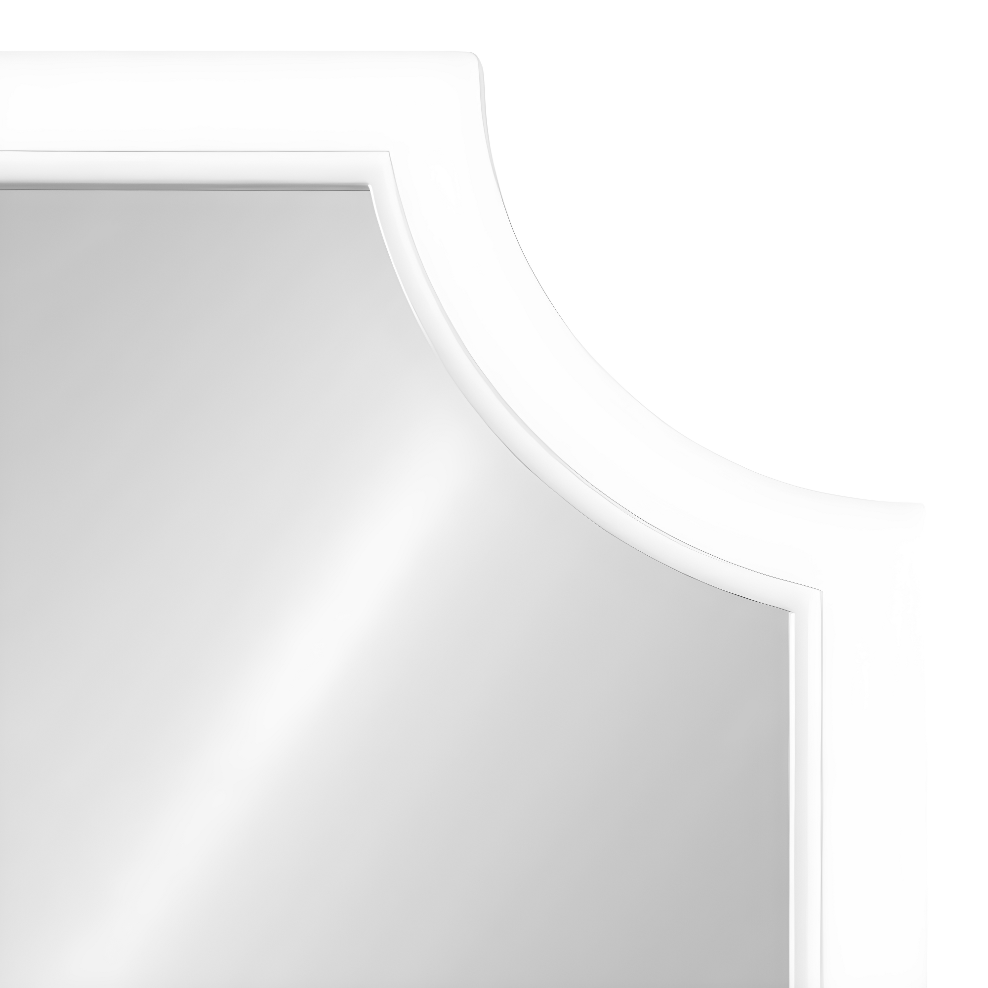 20" x 30" Hogan Scallop Wall Mirror White - Kate & Laurel All Things Decor: Modern MDF Frame, No Assembly Required