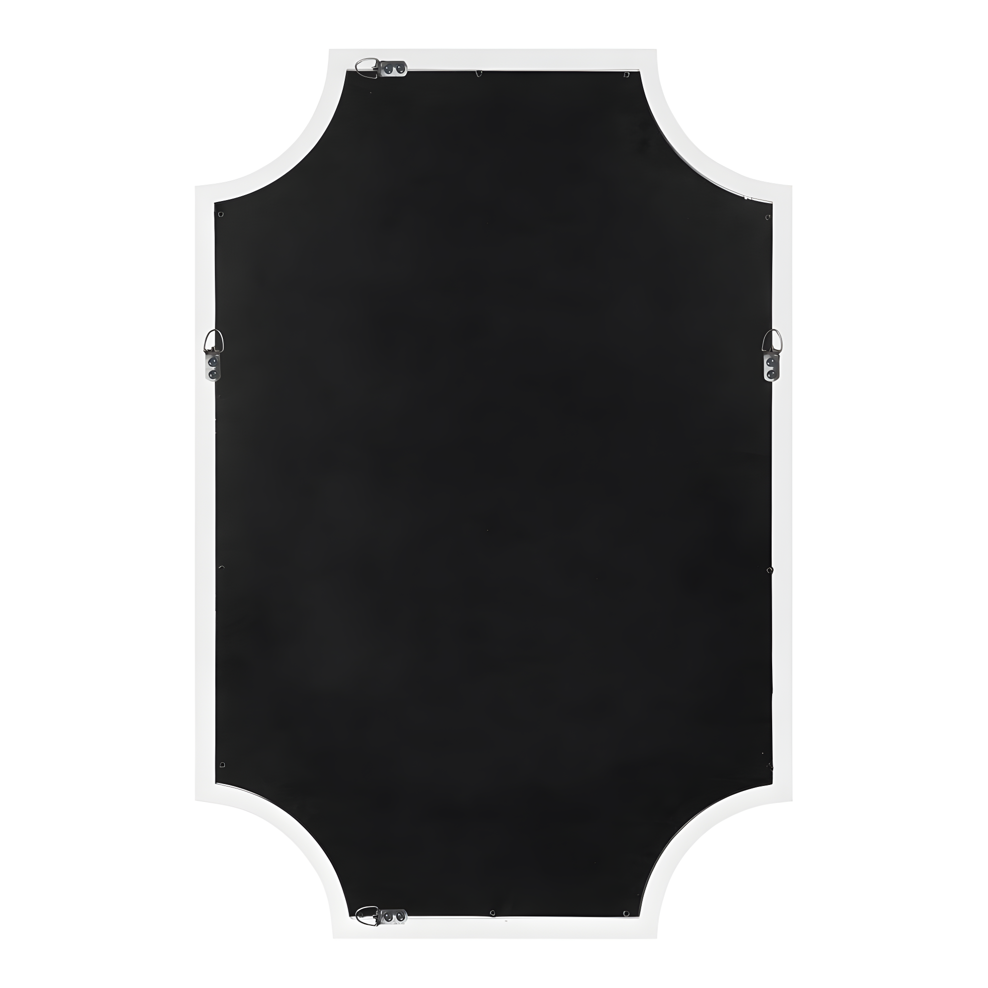20" x 30" Hogan Scallop Wall Mirror White - Kate & Laurel All Things Decor: Modern MDF Frame, No Assembly Required