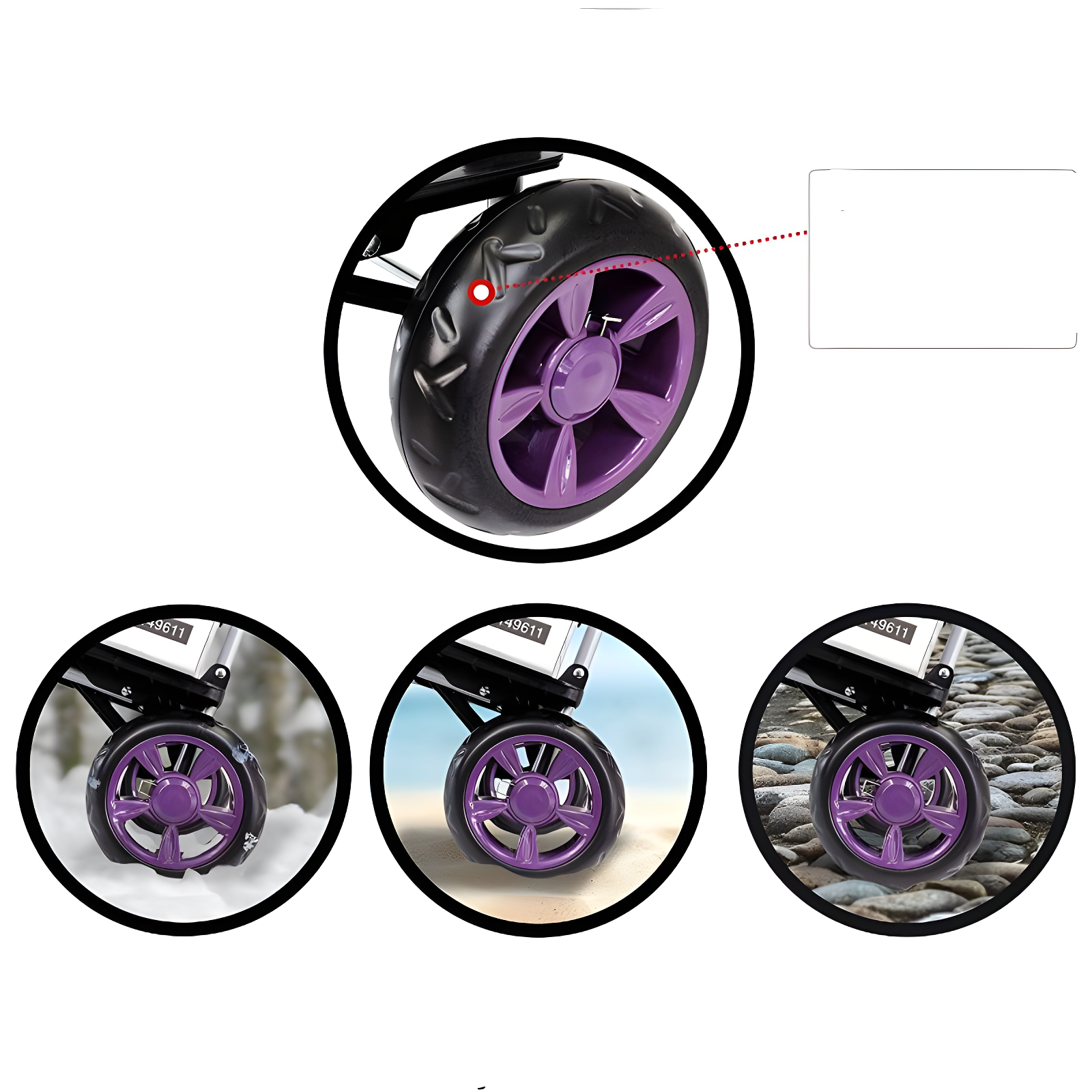 dbest products Trolley Dolly Foldable Shopping Cart for Groceries with Wheels Removable Bag Rolling Personal Handtruck - Purple