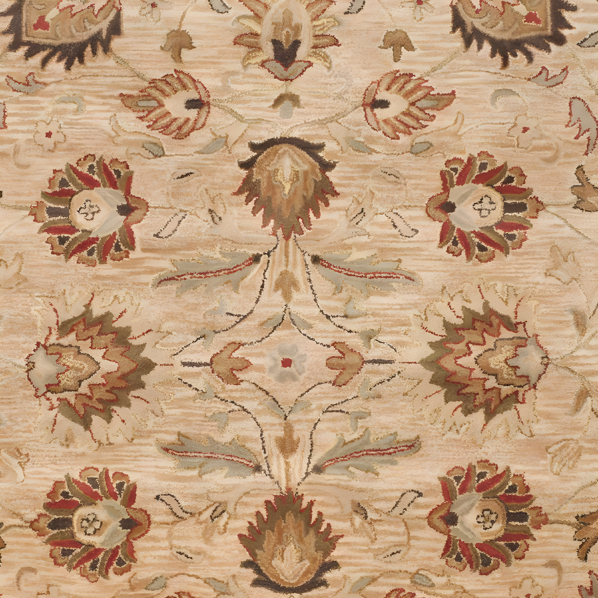 Antiquity AT812 Hand Tufted Indoor Area Rug - Beige/Beige - 7'6"x9'6" - Safavieh