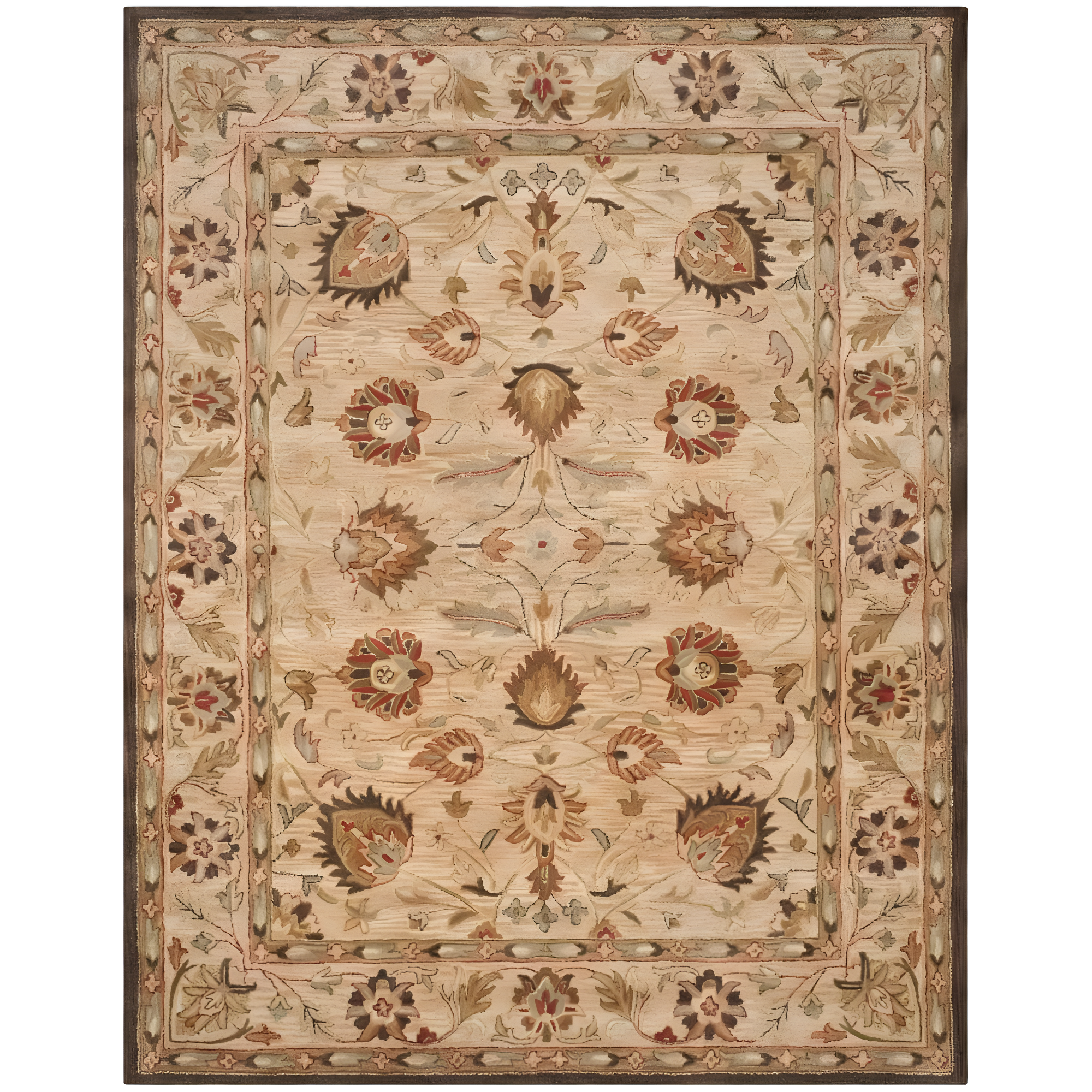 Antiquity AT812 Hand Tufted Indoor Area Rug - Beige/Beige - 7'6"x9'6" - Safavieh