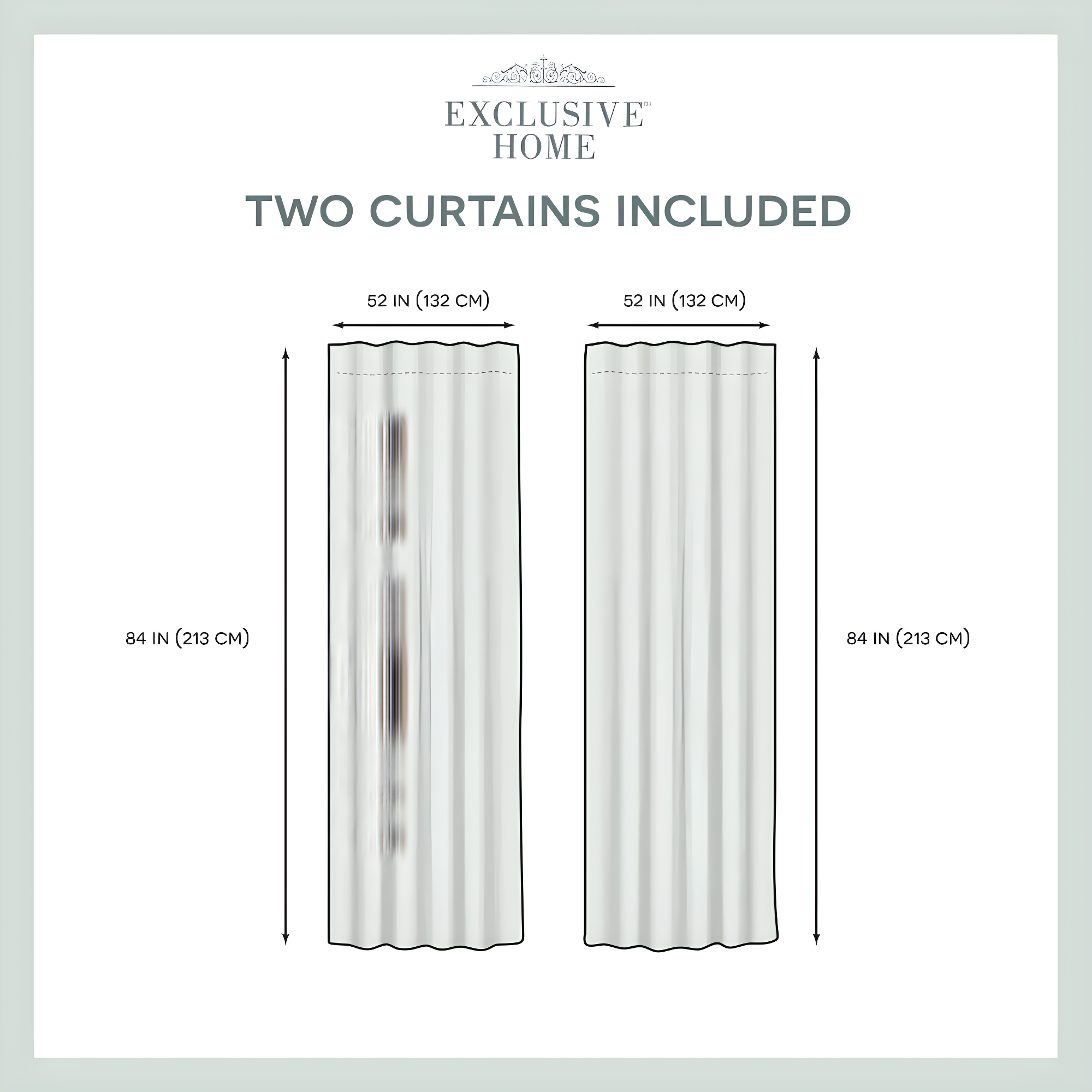 Amalgamated Textiles Exclusive Home Catarina Layered Solid Room Darkening and Sheer Hidden Tab/Rod Pocket Top Curtain Panel Pair (Set of 2)