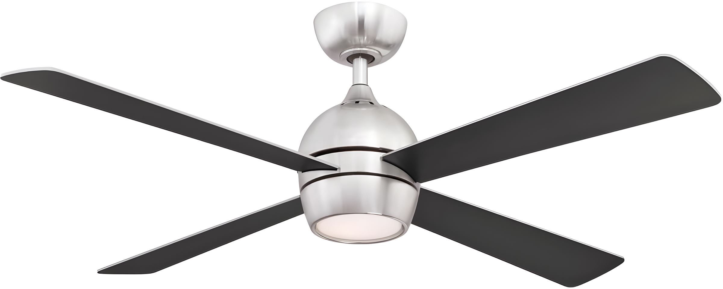 Fanimation Kwad 52 Brushed Nickel Ceiling Fan with LED light