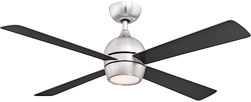 Fanimation Kwad 52 Brushed Nickel Ceiling Fan with LED light