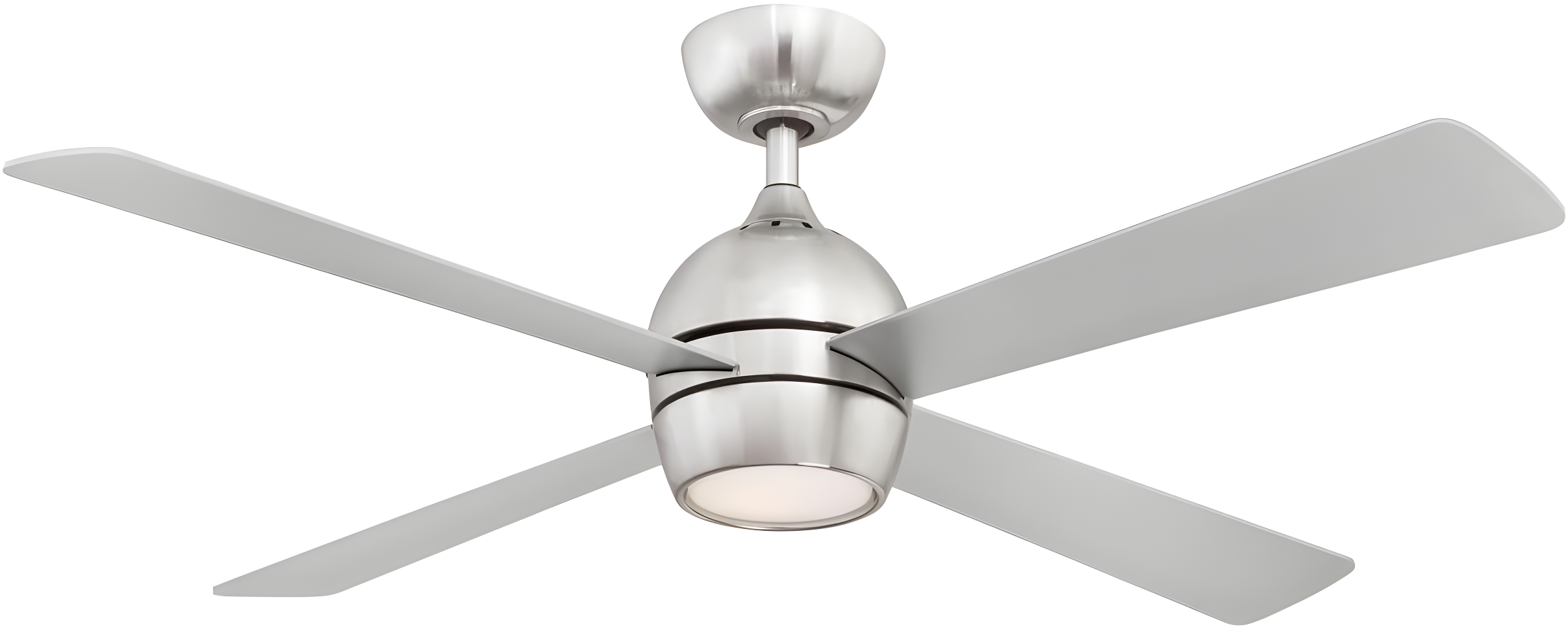 Fanimation Kwad 52 Brushed Nickel Ceiling Fan with LED light
