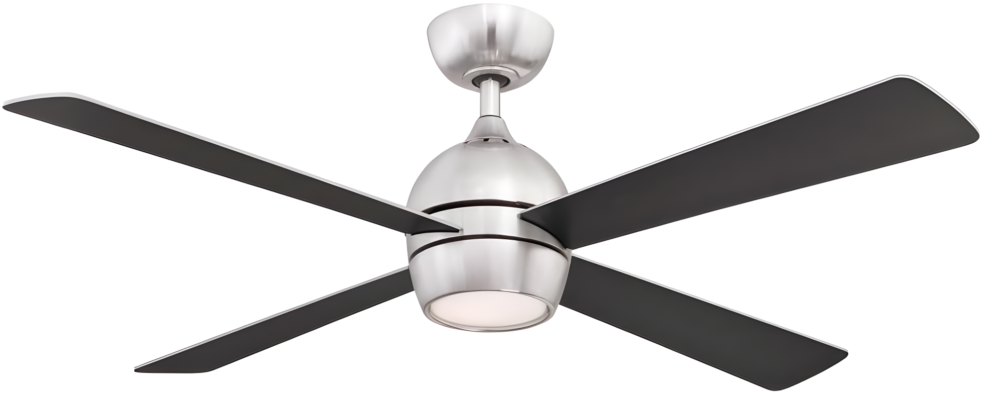 Fanimation Kwad 52 Brushed Nickel Ceiling Fan with LED light