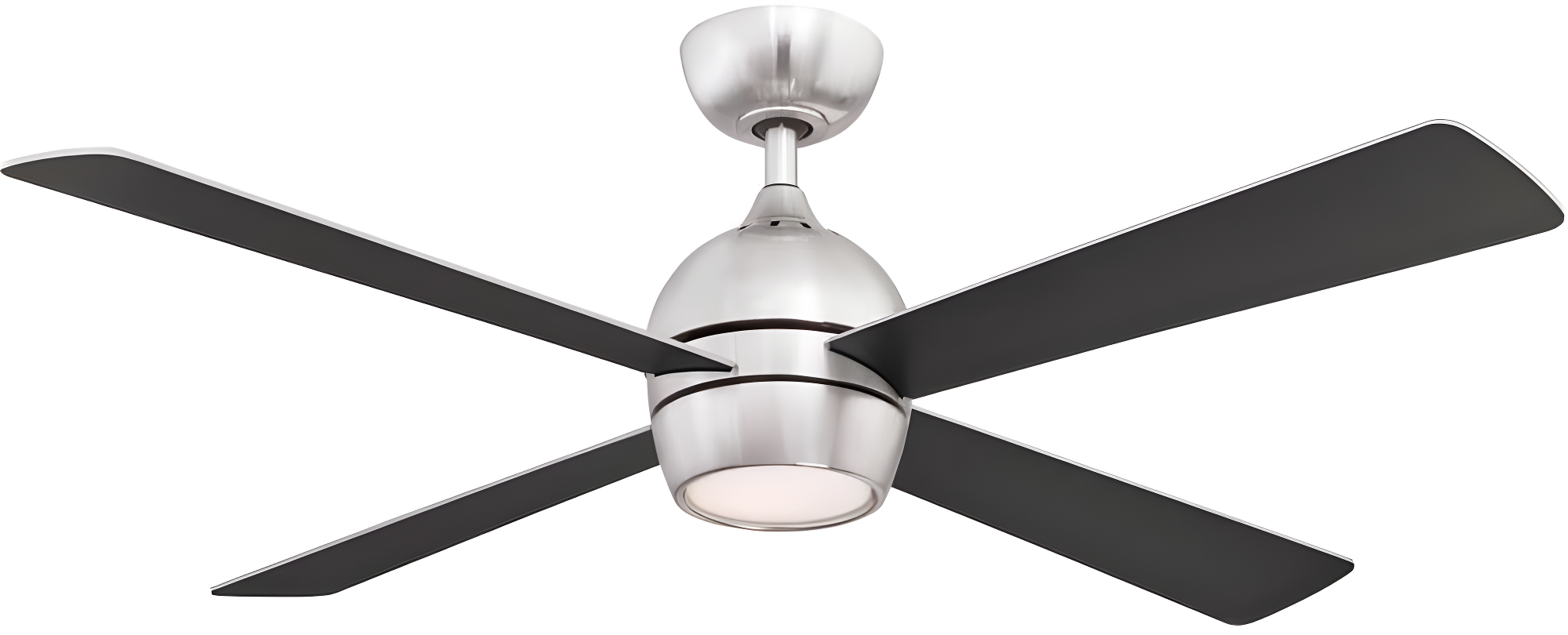 Fanimation Kwad 52 Brushed Nickel Ceiling Fan with LED light