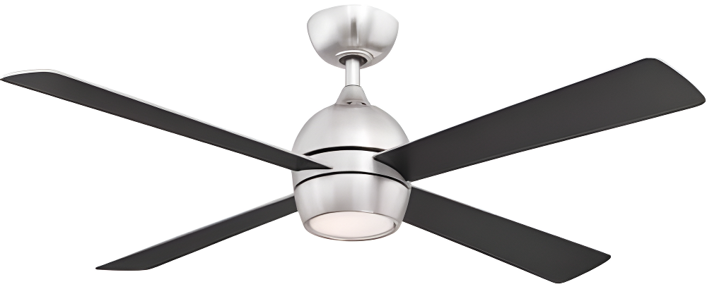 Fanimation Kwad 52 Brushed Nickel Ceiling Fan with LED light