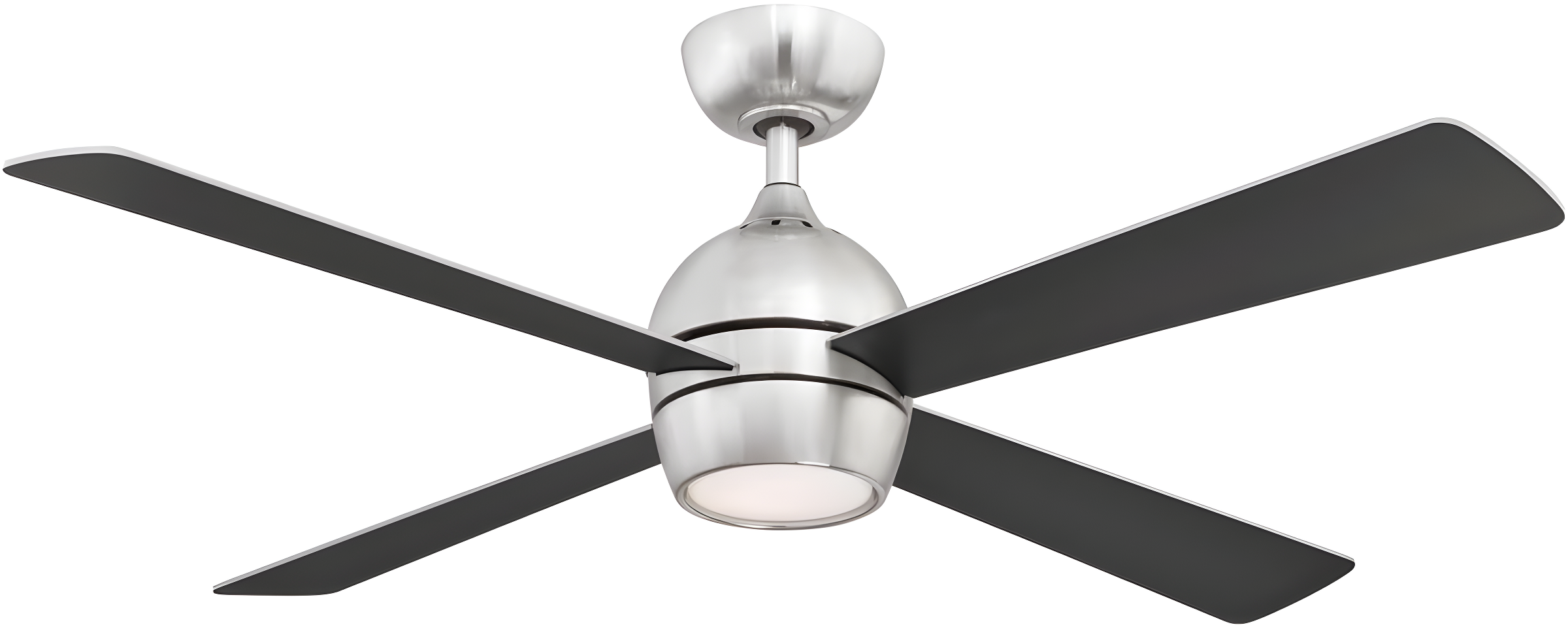 Fanimation Kwad 52 Brushed Nickel Ceiling Fan with LED light