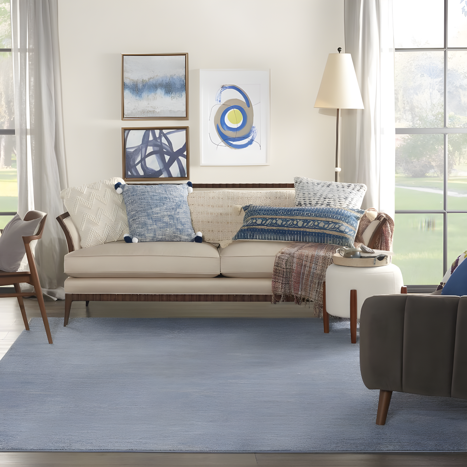 Nourison Nourison Essentials NRE01 Indoor/outdoor Area Rug - Blue/Grey 8' x 10'