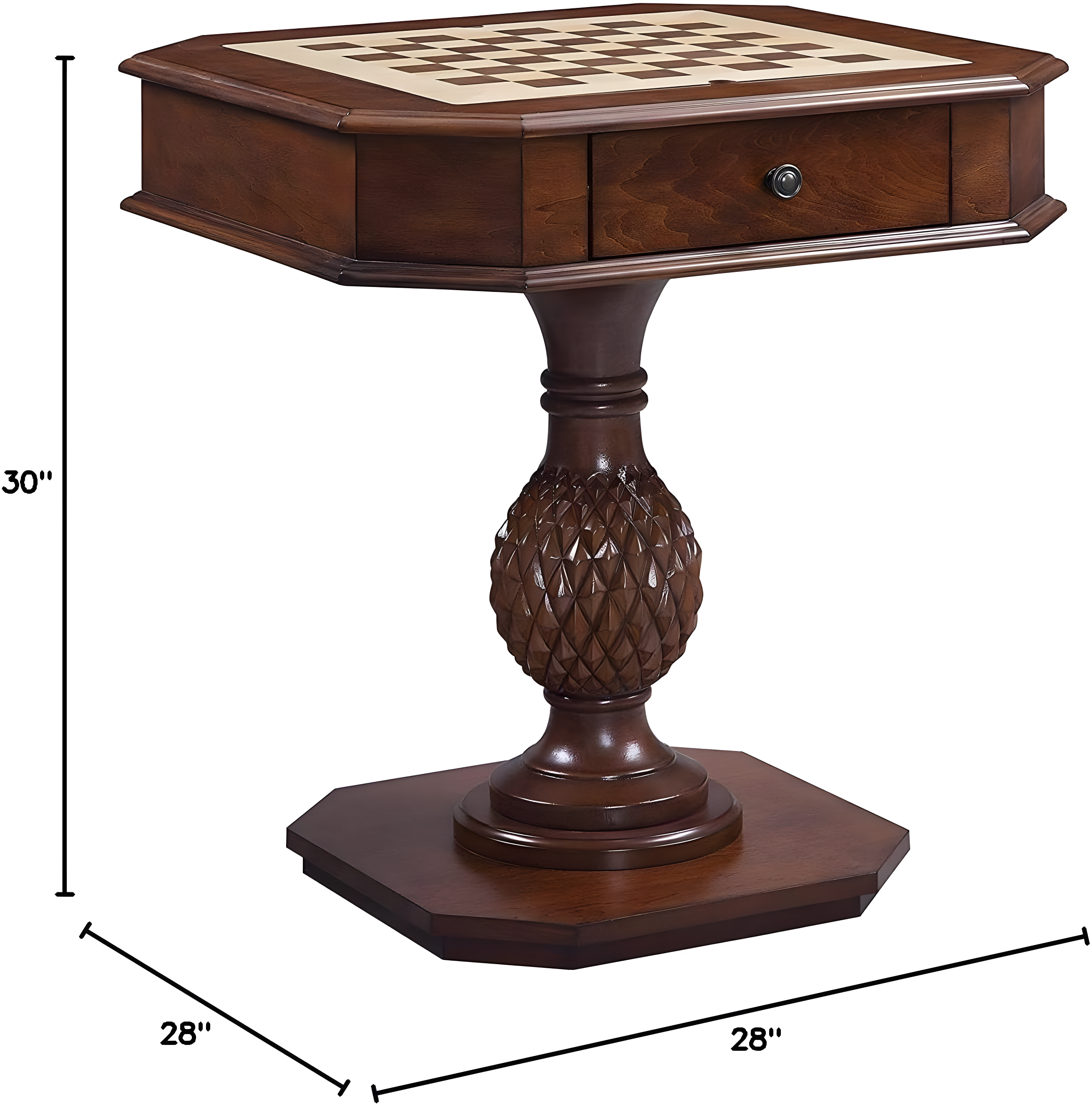Benzara Benzara 28'' L Solid + Manufactured Wood Checkers Game Set