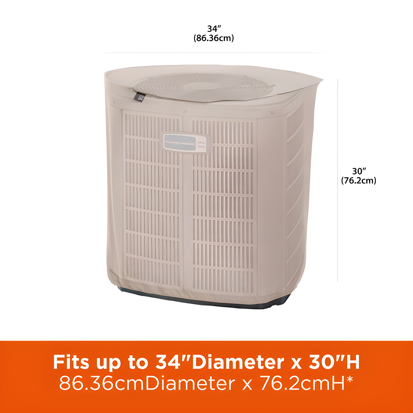 Modern Leisure Modern Leisure Chalet Round Air Conditioner Cover, 34" Diameter x 30"H, Beige