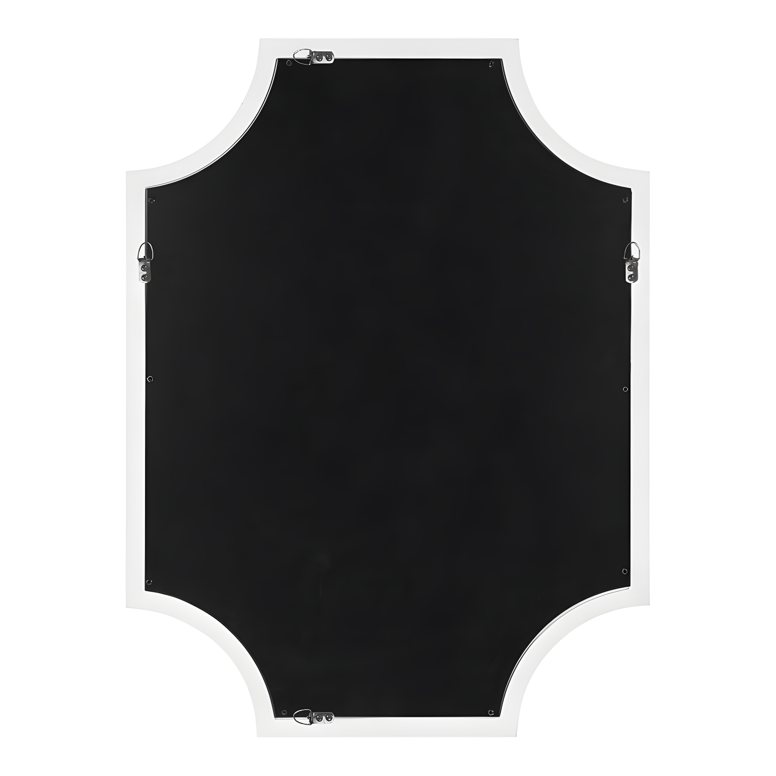 18" x 24" Hogan Scallop Wall Mirror White - Kate & Laurel All Things Decor: Modern Decorative MDF Frame, Easy to Hang