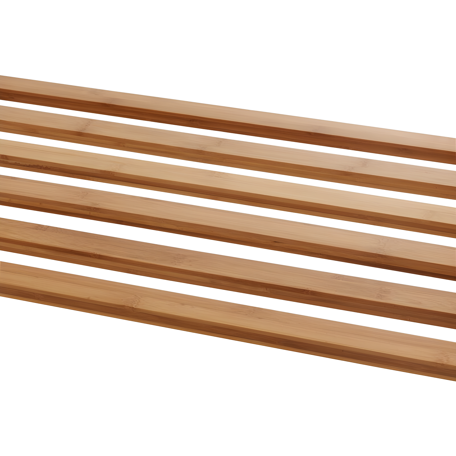 TRINITY EcoStorage 3-Bag Rolling Bamboo Laundry Cart w/ Poles