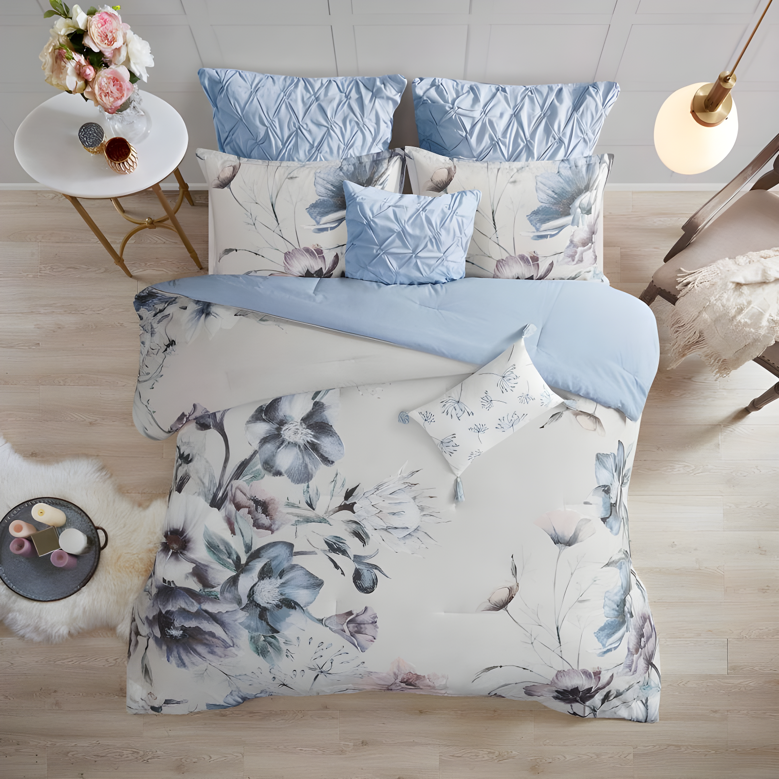 Madison Park Cassandra 8 Piece Cotton Comforter Set