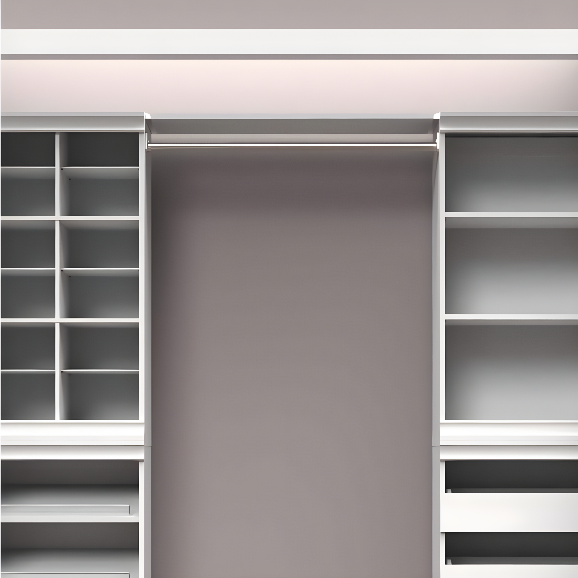 Modular Storage 36.02" W Shelf & Closet Rod