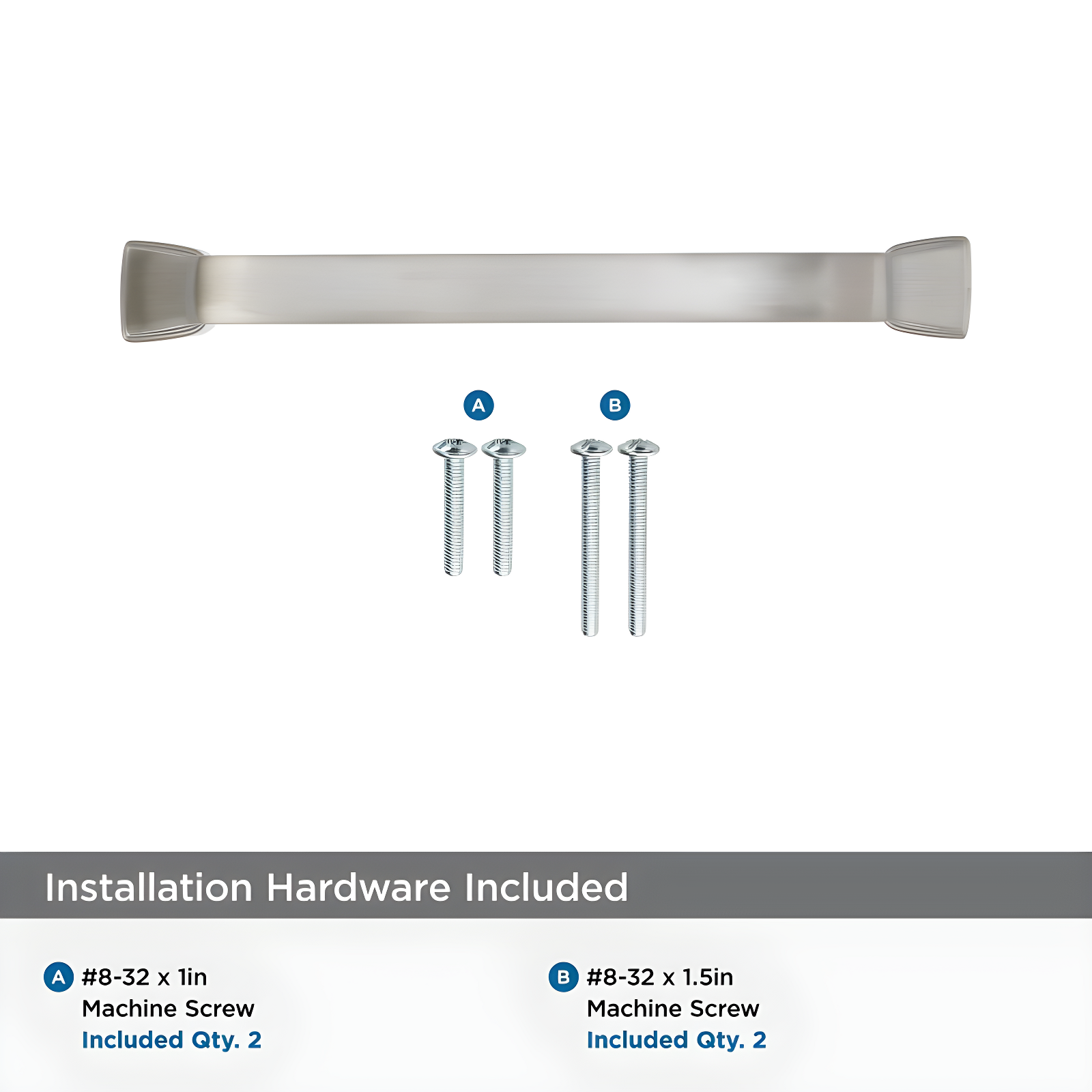 Amerock Revitalize 5-1/16 inch (128mm) Center-to-Center Satin Nickel Cabinet Pull