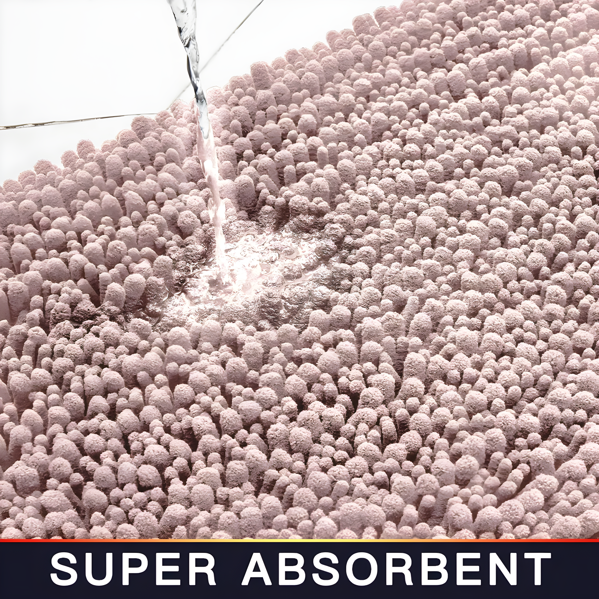 Bathroom Rug Non Slip Bath Mat (24x17 Inch Dusty Pink) Water Absorbent Super Soft Shaggy Chenille Machine Washable Dry Extra Thick Perfect Absorbant Best Small Plush Carpet for Shower Floor