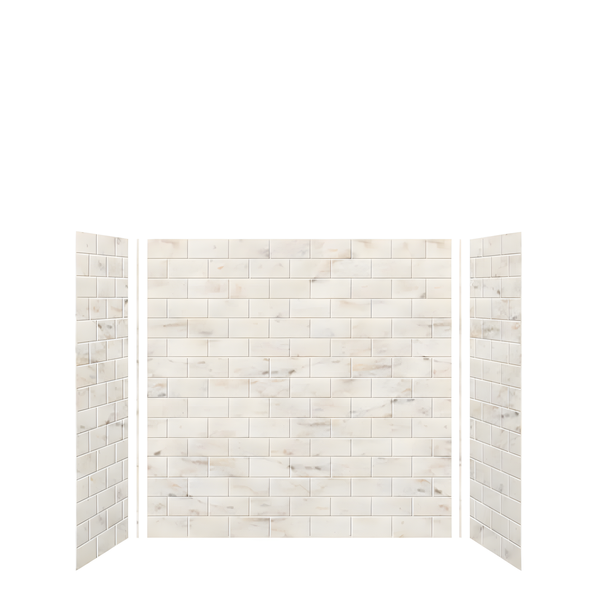 Transolid SaraMar 60'' W 36'' D 60'' H Glue Up Solid Surface Wall
