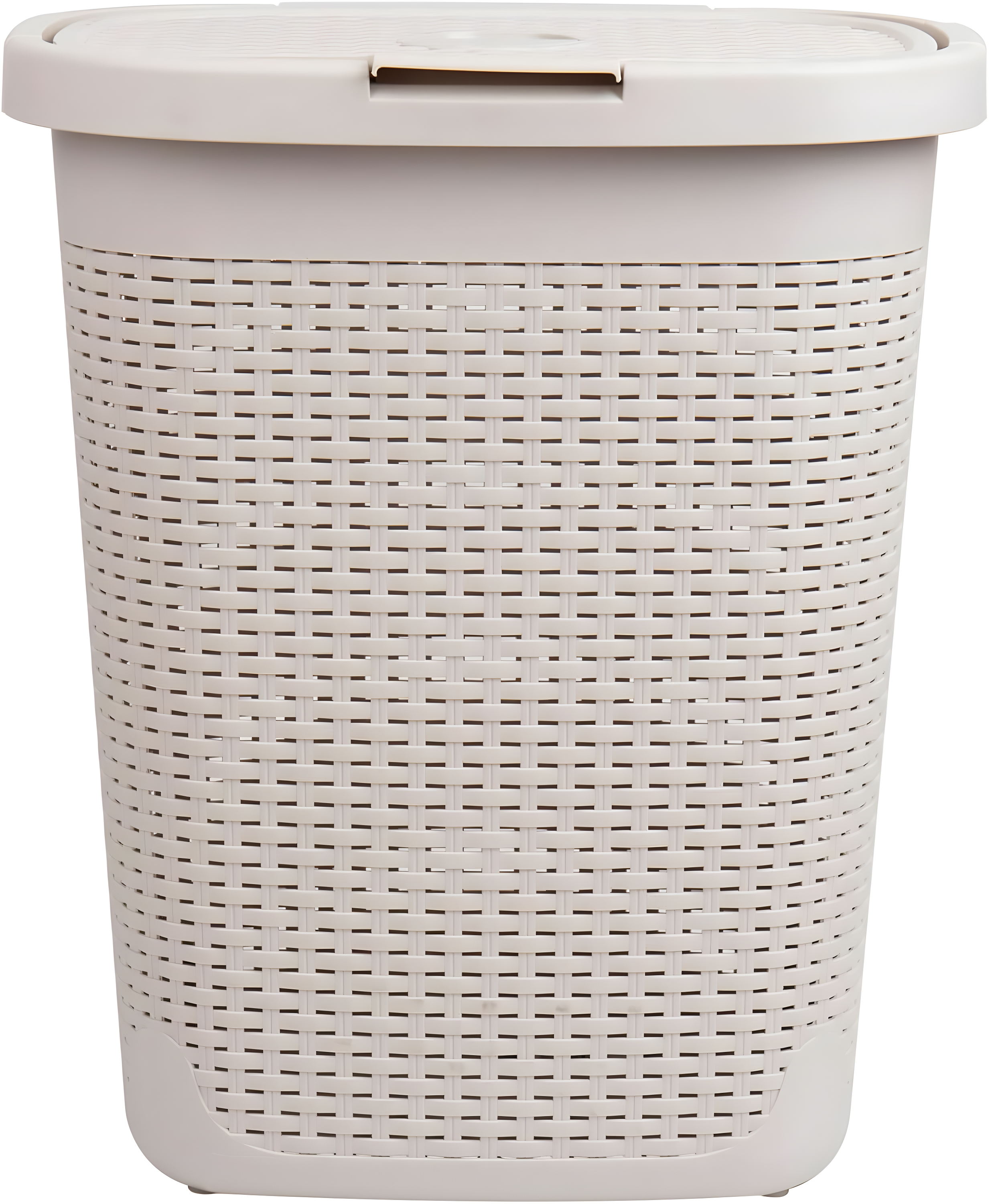 Mind Reader Mind Reader 50L Slim Laundry Hamper, Clothes Basket, Lid, Wicker Design, Plastic
