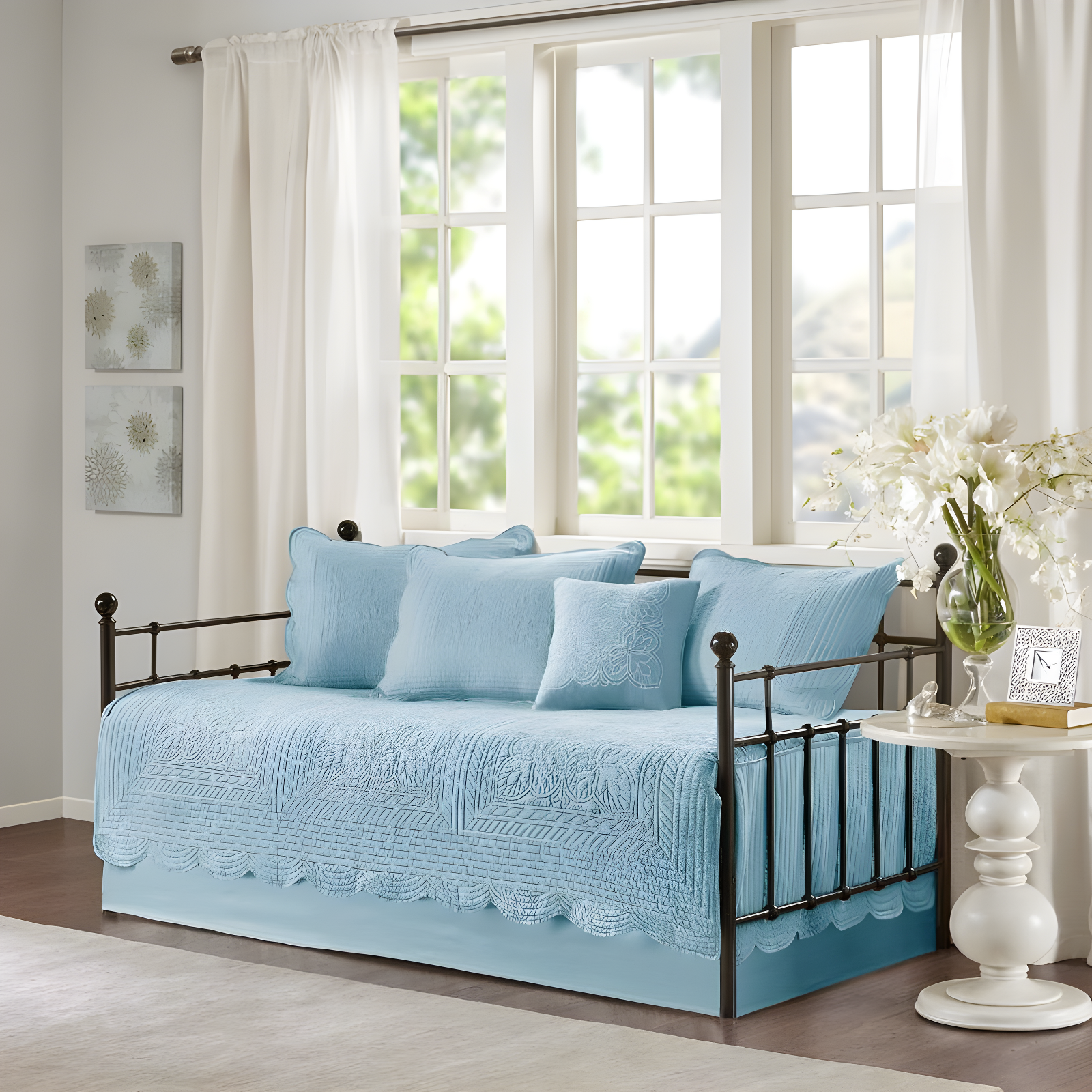 Madison Park Tuscany 6 Piece Reversible Scalloped Edge Daybed Cover Set