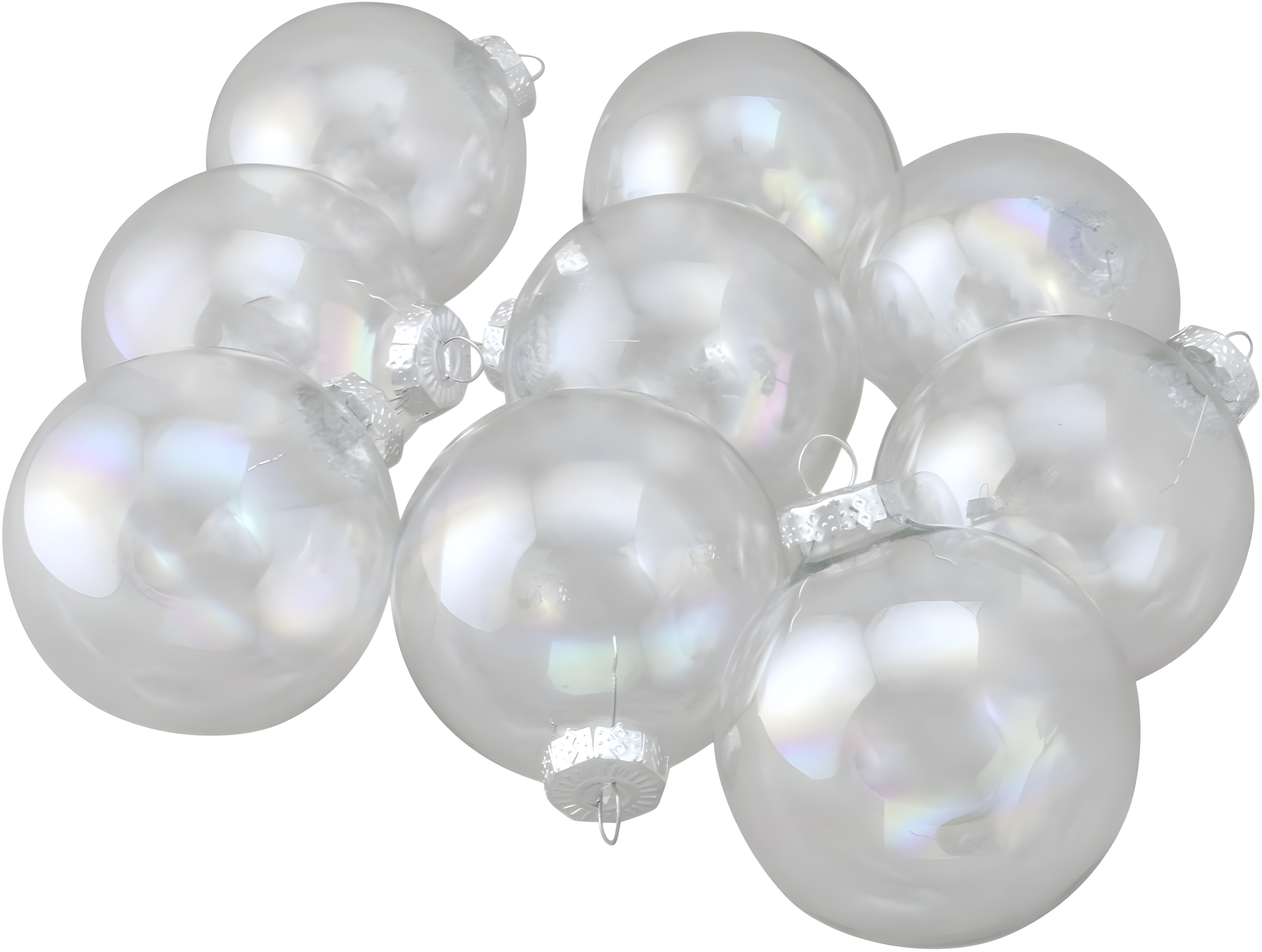 Glass Christmas Ball Ornament (Set of 9)
