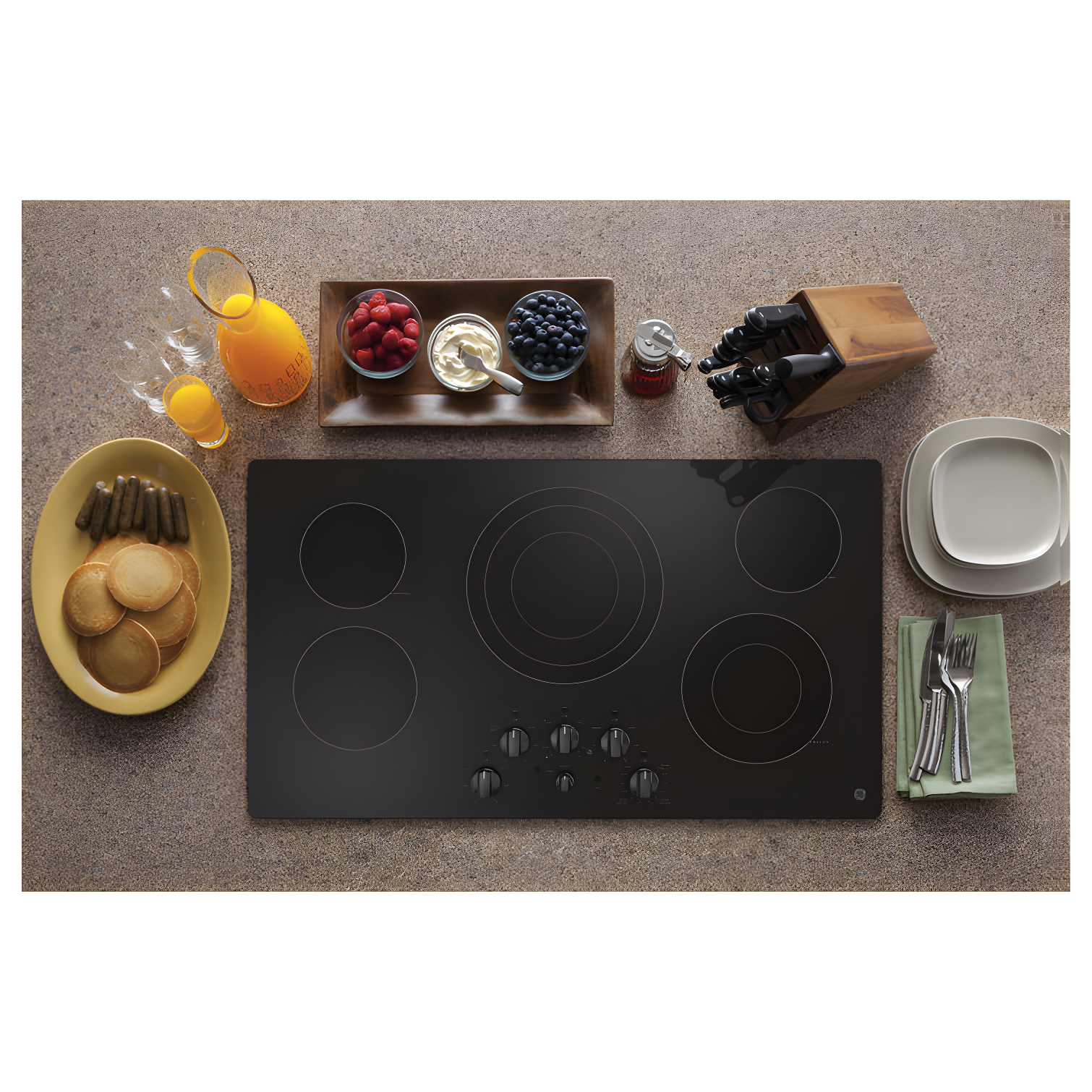 GE Appliances 36.13" Electric Cooktop with 5 Elements