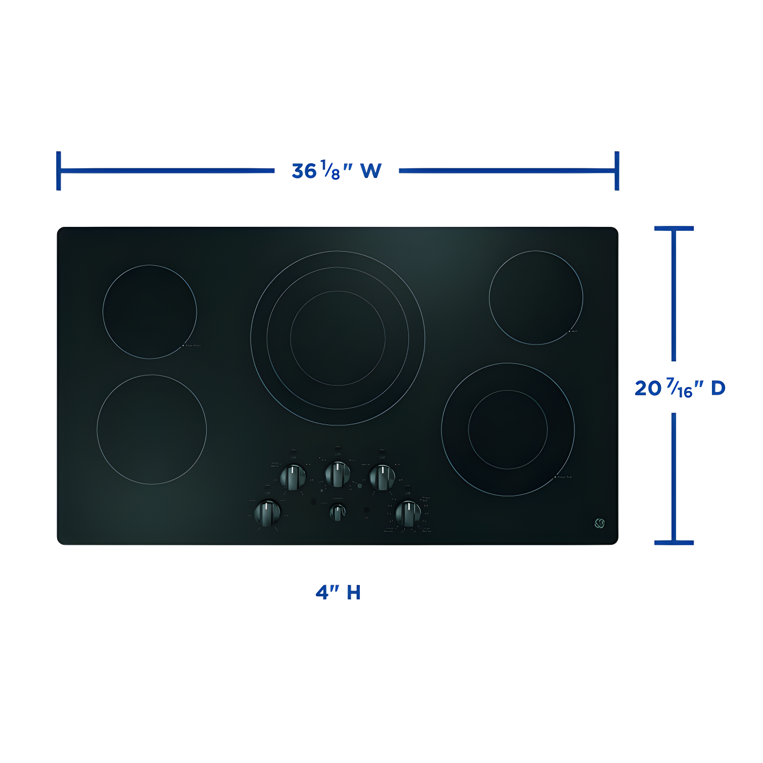 GE Appliances 36.13" Electric Cooktop with 5 Elements
