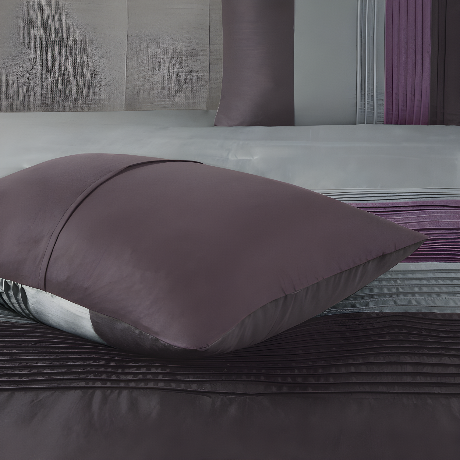 Madison Park Amherst 7 Piece Striped and Pleated Comforter Set