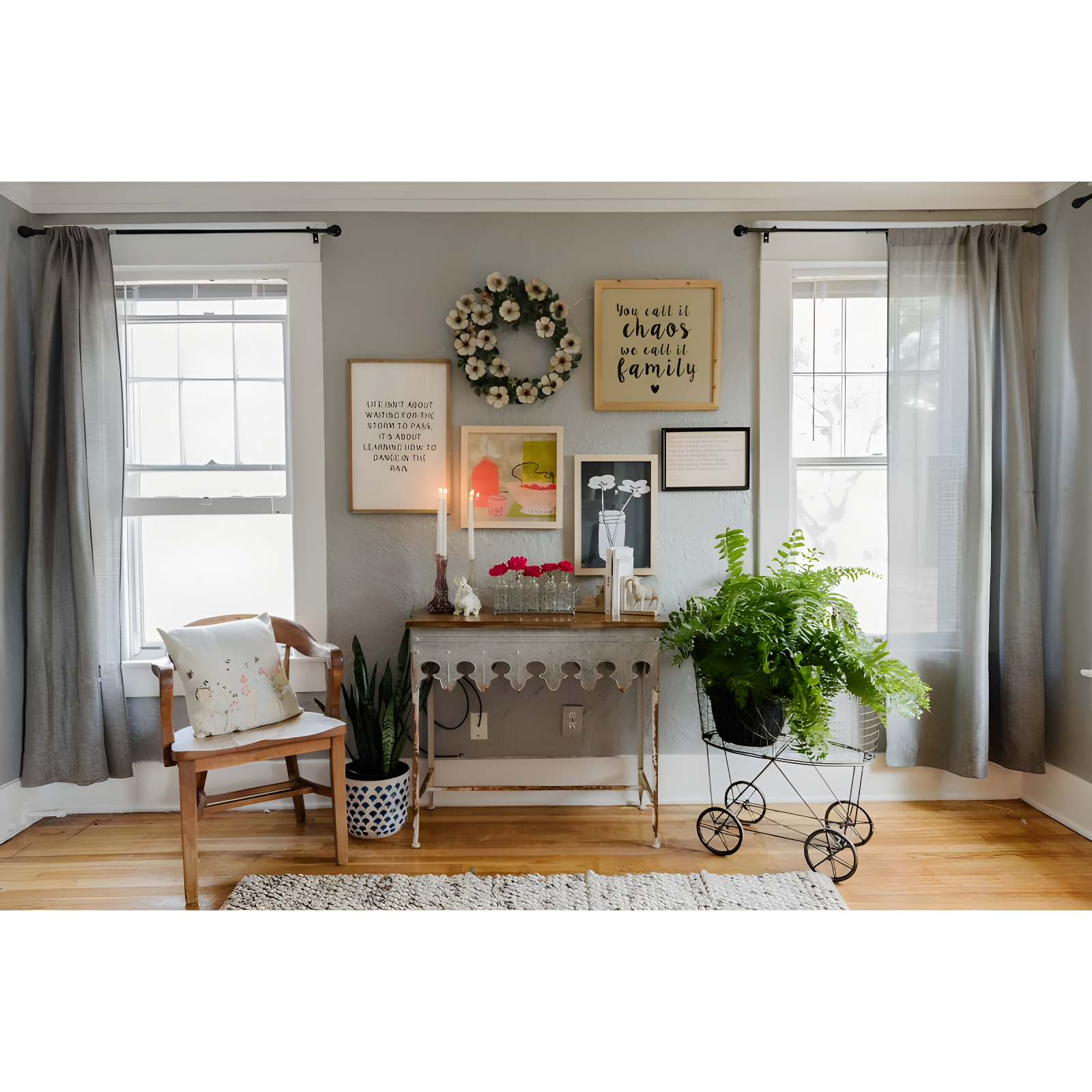 Metal Vintage Laundry Basket with Wheels - Storied Home: Garment Storage, Multipurpose Basket