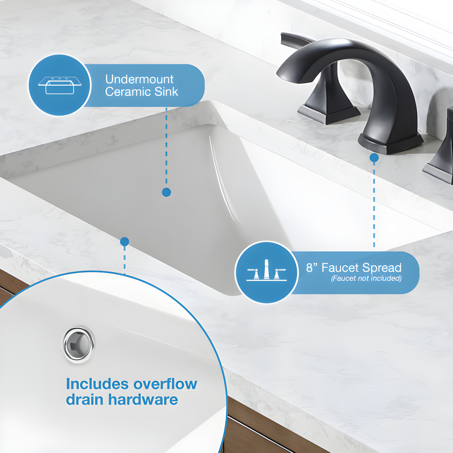 OVE Decors Tahoe 60" Double Bathroom Vanity Set