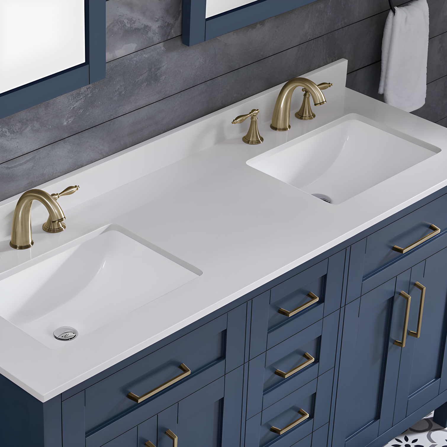 OVE Decors Tahoe 60" Double Bathroom Vanity Set