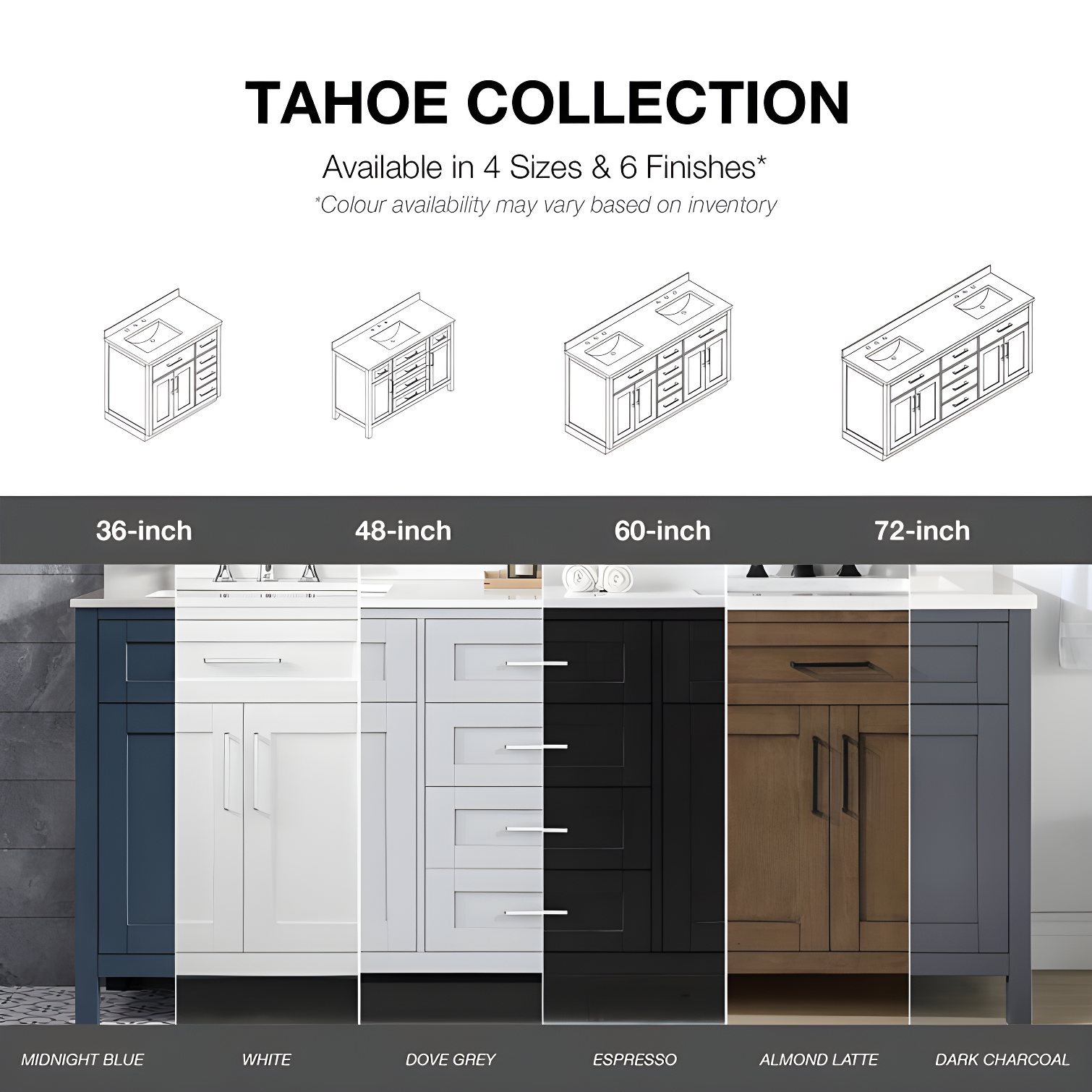 OVE Decors Tahoe 60" Double Bathroom Vanity Set