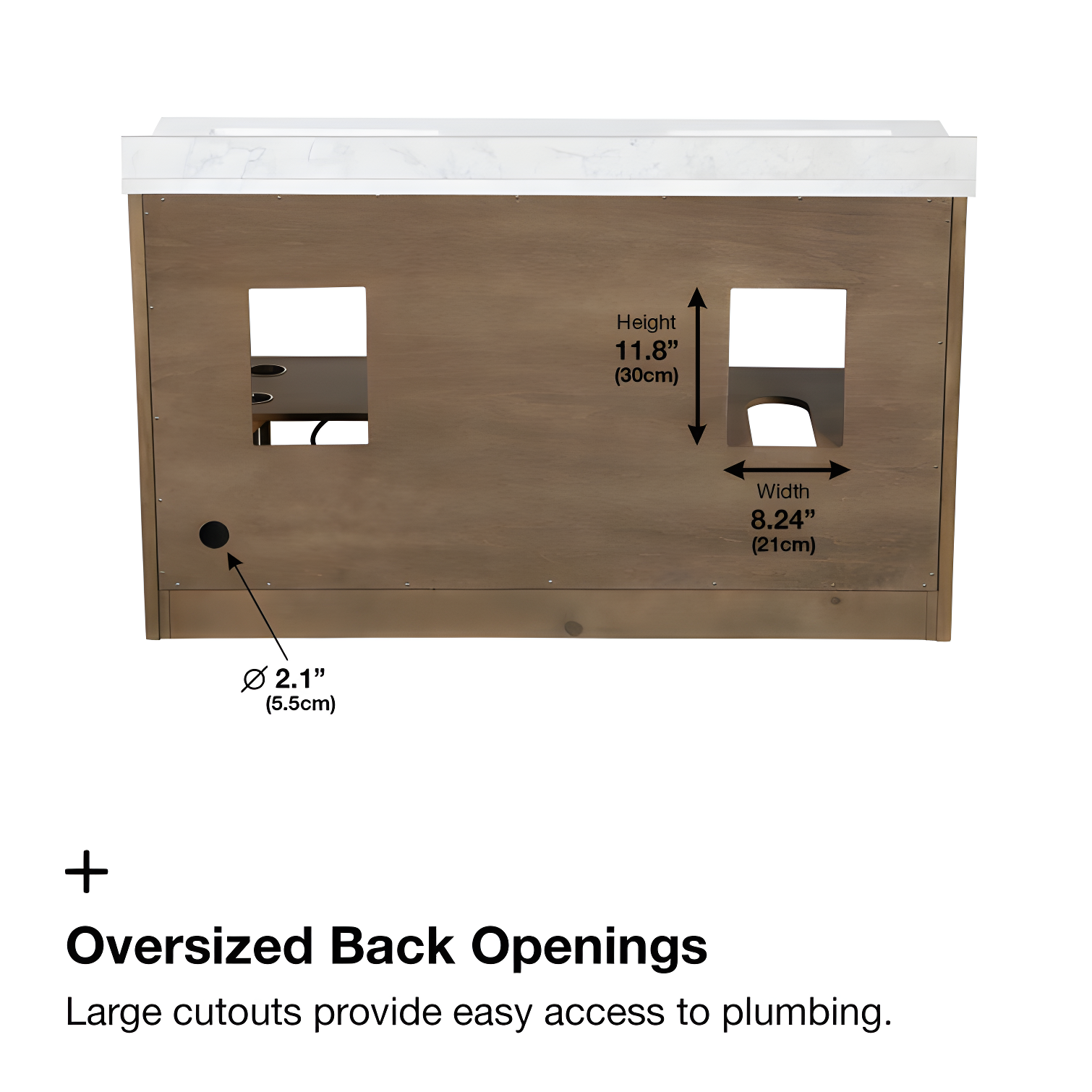 OVE Decors Tahoe 60" Double Bathroom Vanity Set