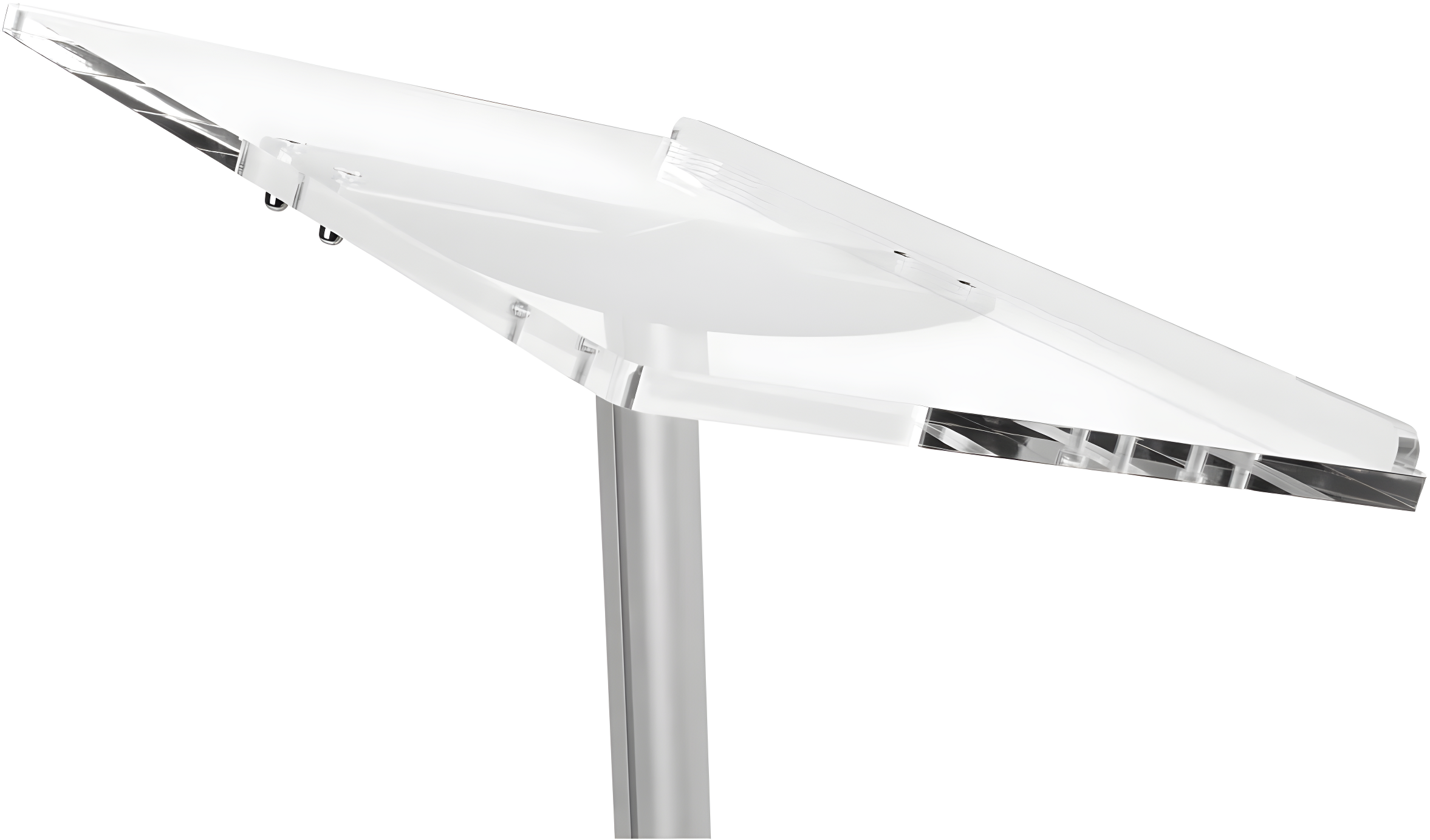 Displays2go CLRLECBNDS Floor Standing Speaking Podium, Slanted Top, Quick Assembly, Silver