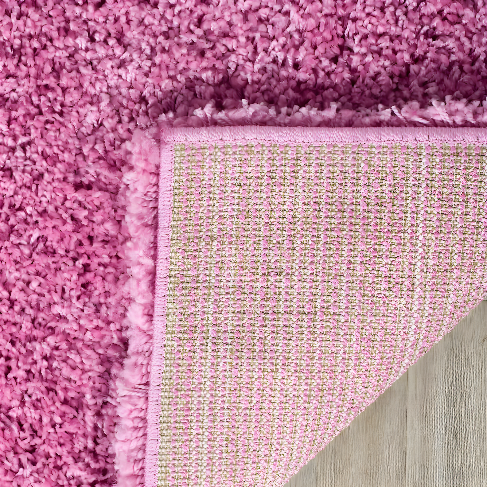 Shag SG151 Power Loomed Area Rug - Pink - 5'3"x5'3" - Safavieh.