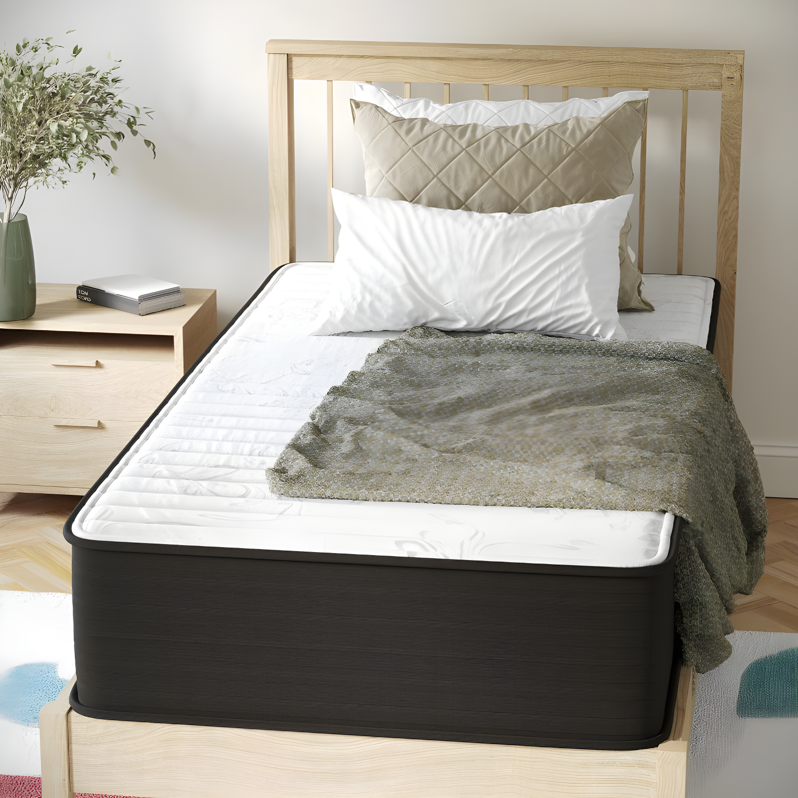 Flash Furniture 12" Hybrid Foam and Pocket Spring Mattress, Twin Mattress in a Box