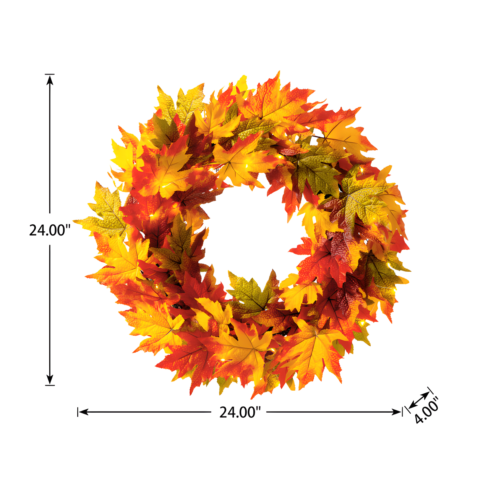 Jetlink Crafts Wreath Lighted Polyester 24'' Wreath