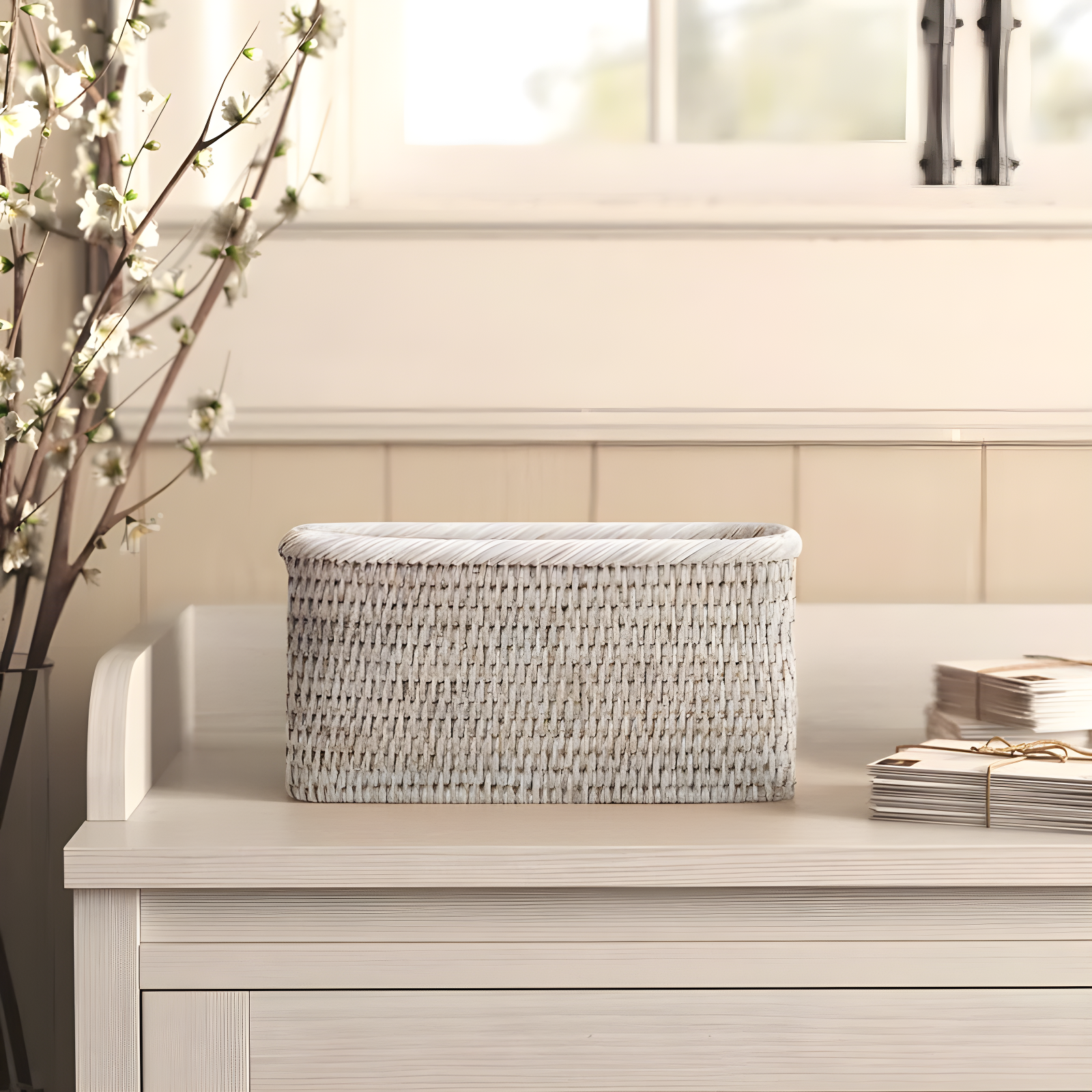 Rosecliff Heights Bavan Rattan Basket & Reviews | AllModern