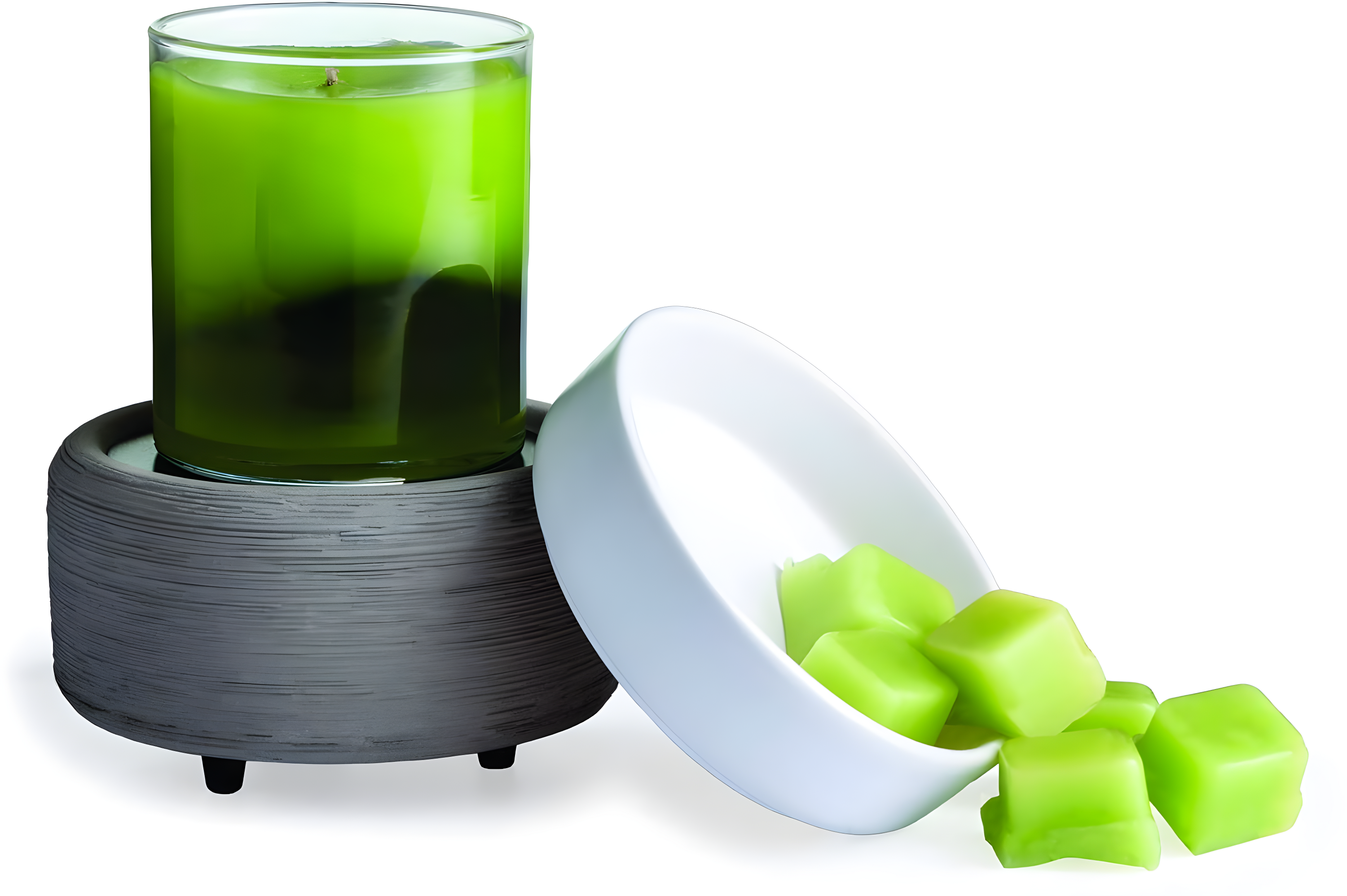CANDLE WARMERS ETC 2-in-1 Candle and Fragrance Warmer, Gray Texture