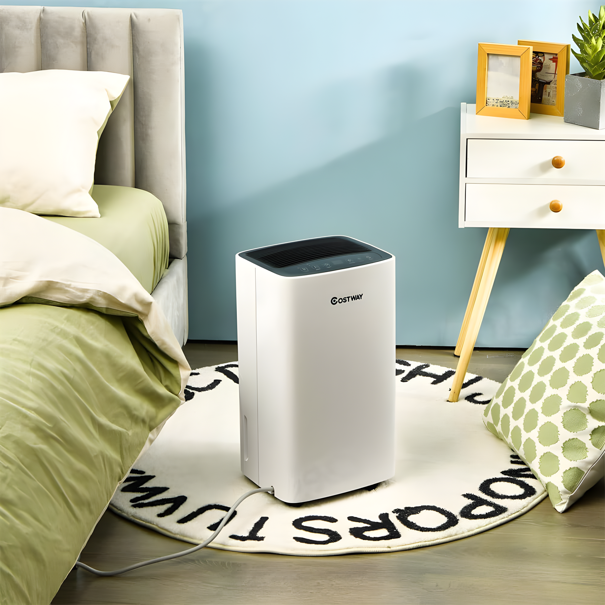Costway 30-Pint Portable Dehumidifier 1,500 Sq. ft Coverage Area