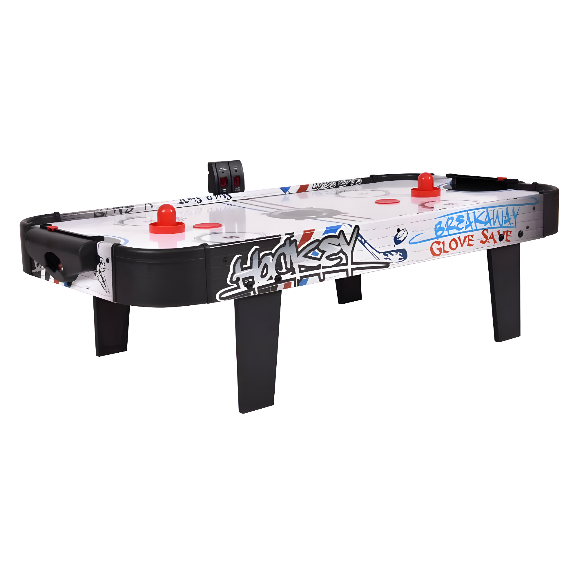 Costway 42''Air Powered Hockey Table Game Room Indoor Sport Electronic Scoring 2 Pushers