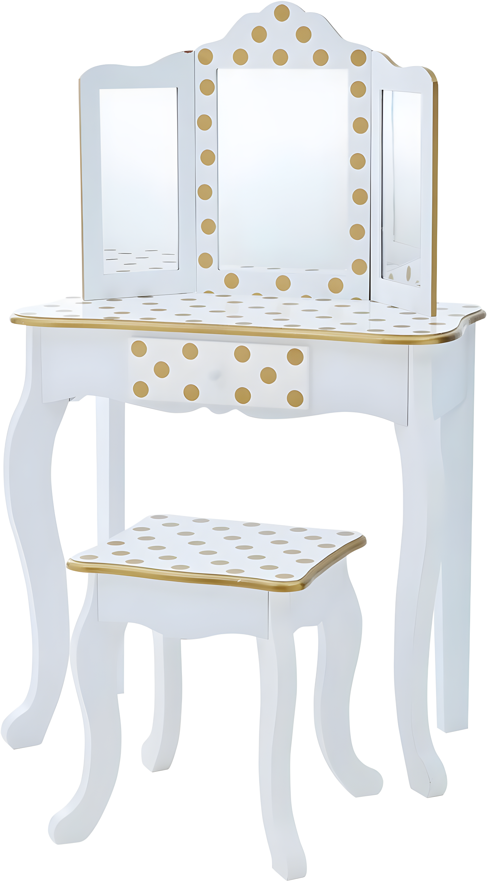 Teamson Kids Gisele Wooden Polka Dot 2-pc. Play Vanity for Accessories