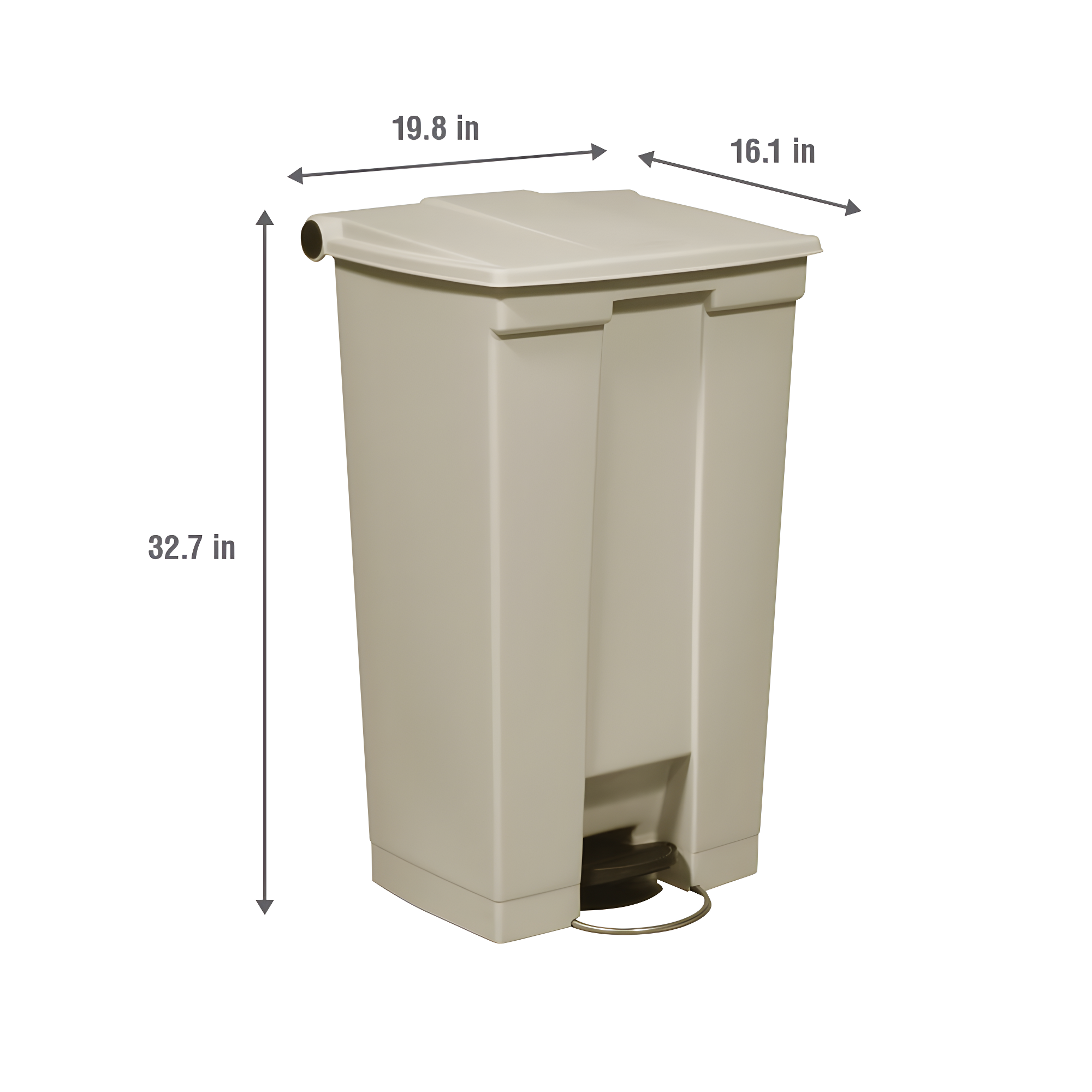 Rubbermaid Commercial Products Plastic Step On Kitchen Trash Can - 23 Gallons